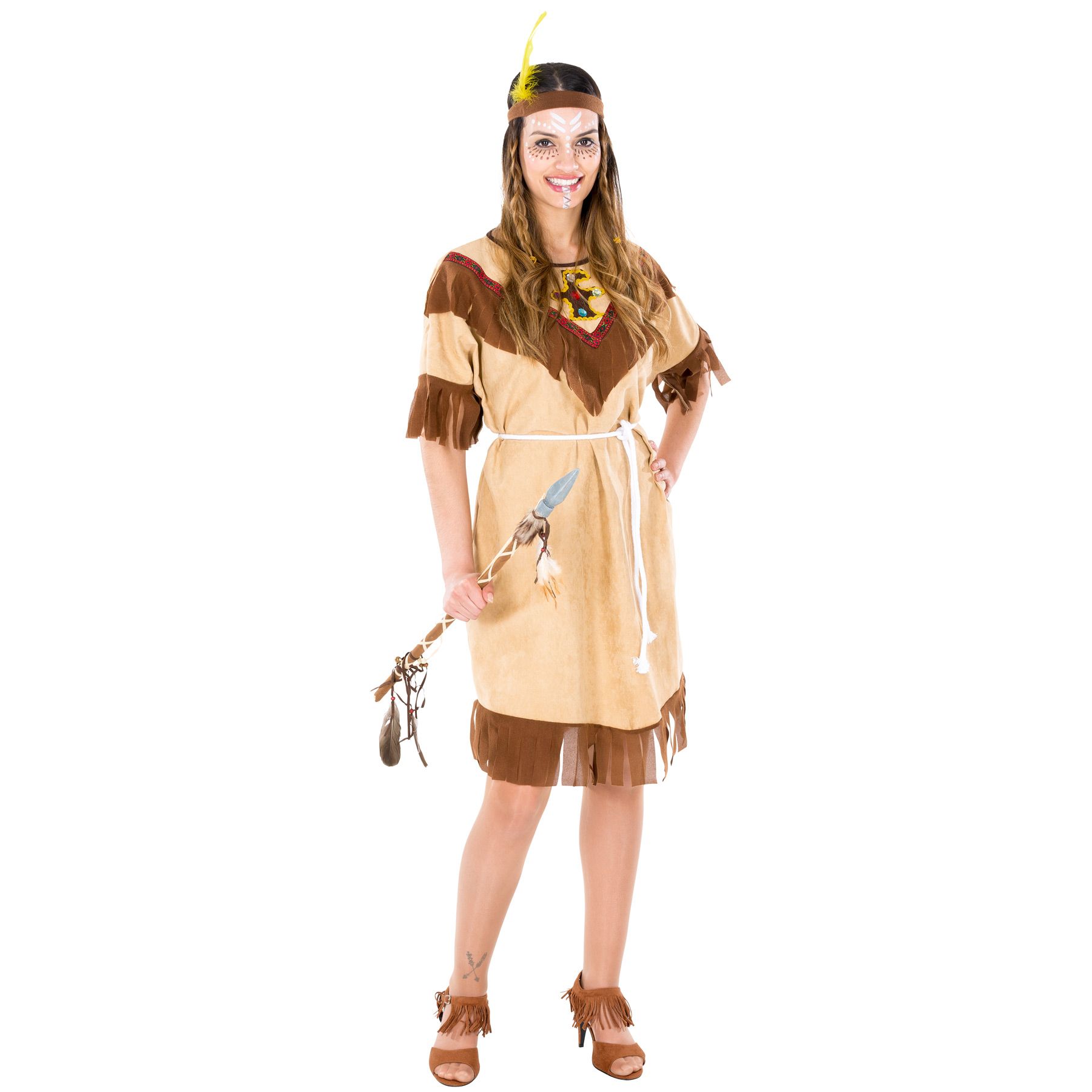 Costume Da Donna Indiana Sexy Nativo Indiano Adulto Signora Carnevale Halloween Ebay
