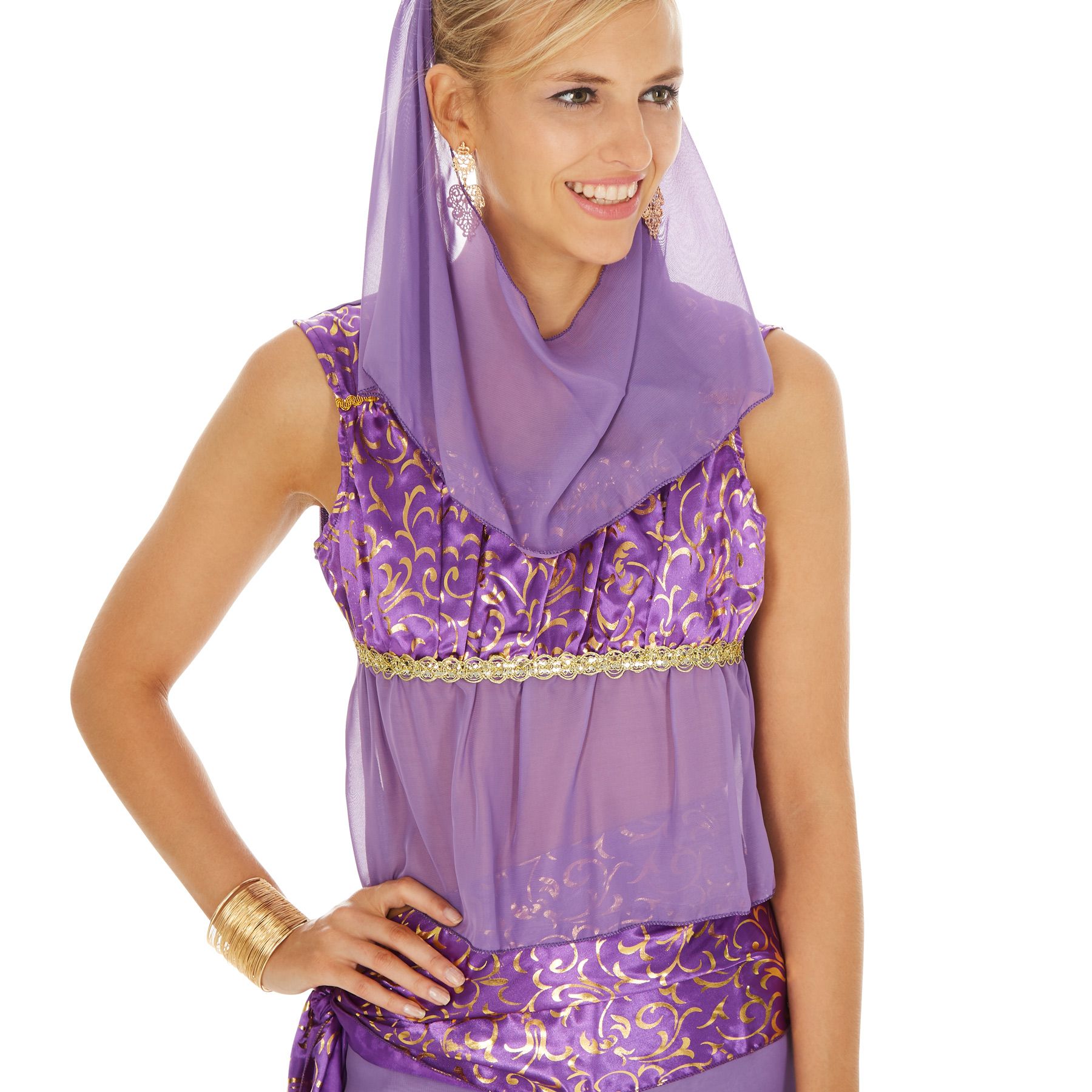 Women's Magical Genie Costume Halloween Fancy Dress Outfit ...