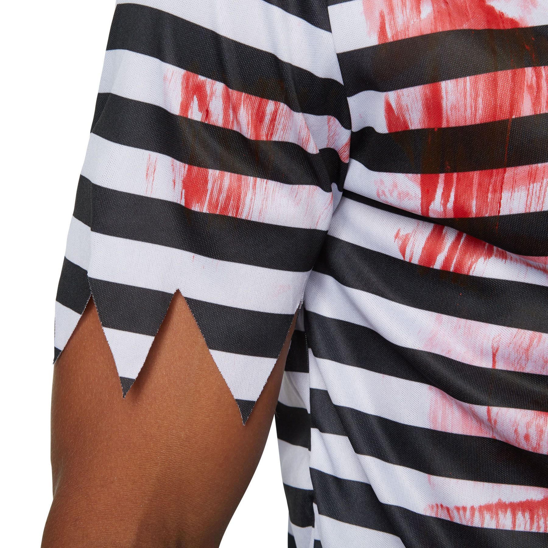Halloween Zombie Sträfling Kostüm Für Herren – Gr. M Bis XL, Inkl. Hemd, Hose & Hut