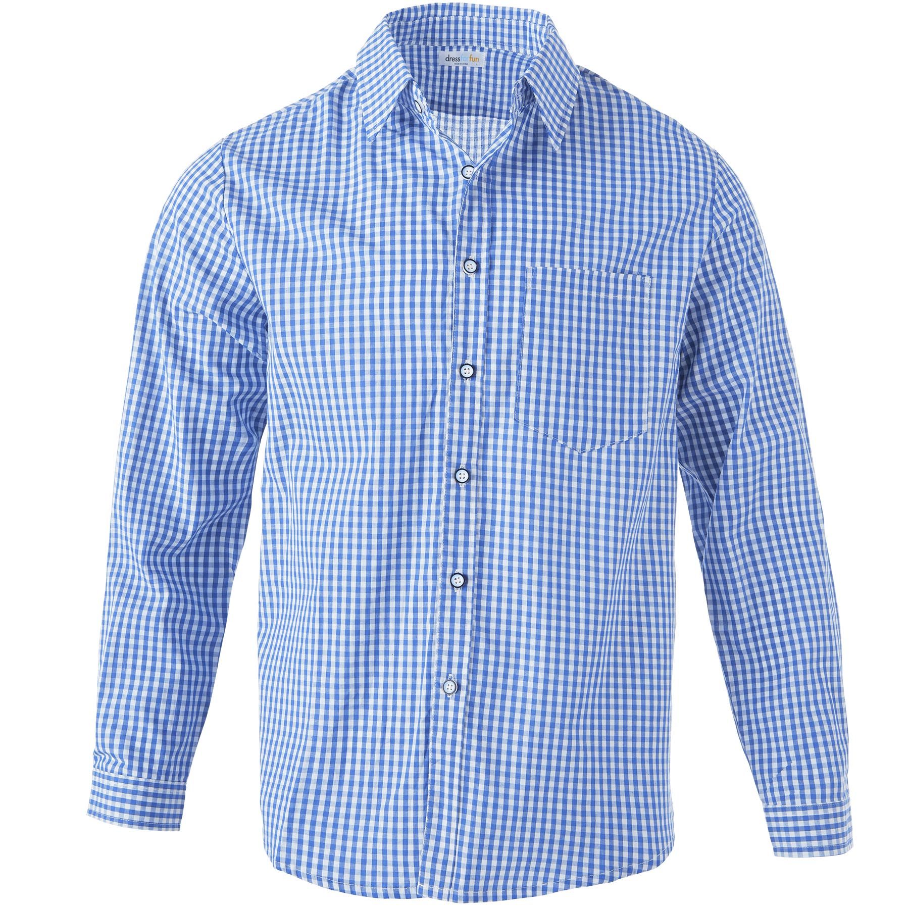 Oktoberfest Hemd Herren Kariert - Bayrisches Trachtenhemd Langarm In Slim Fit