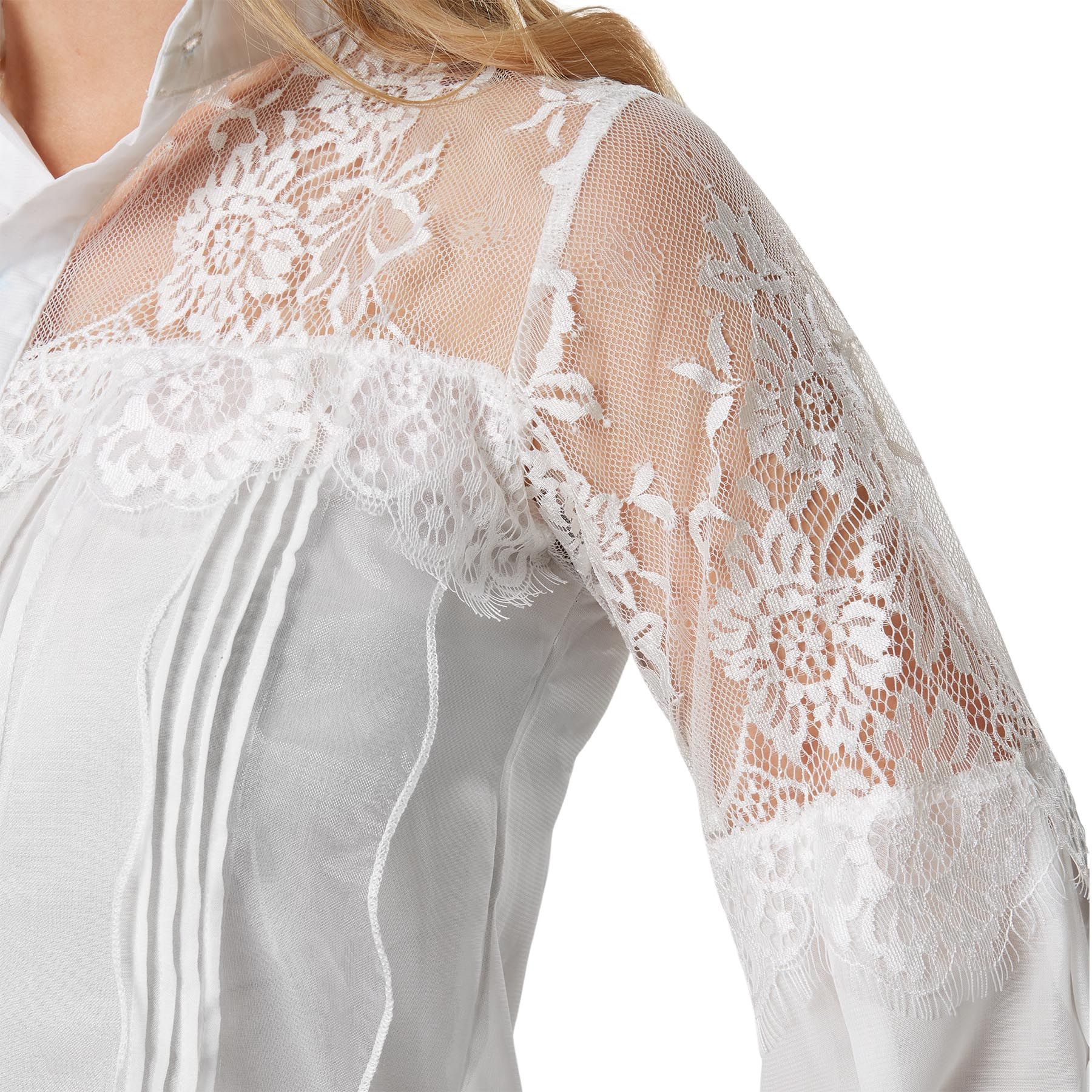 Dirndlbluse Damen Mit Spitze - Traditionelle Trachtenbluse Für Oktoberfest