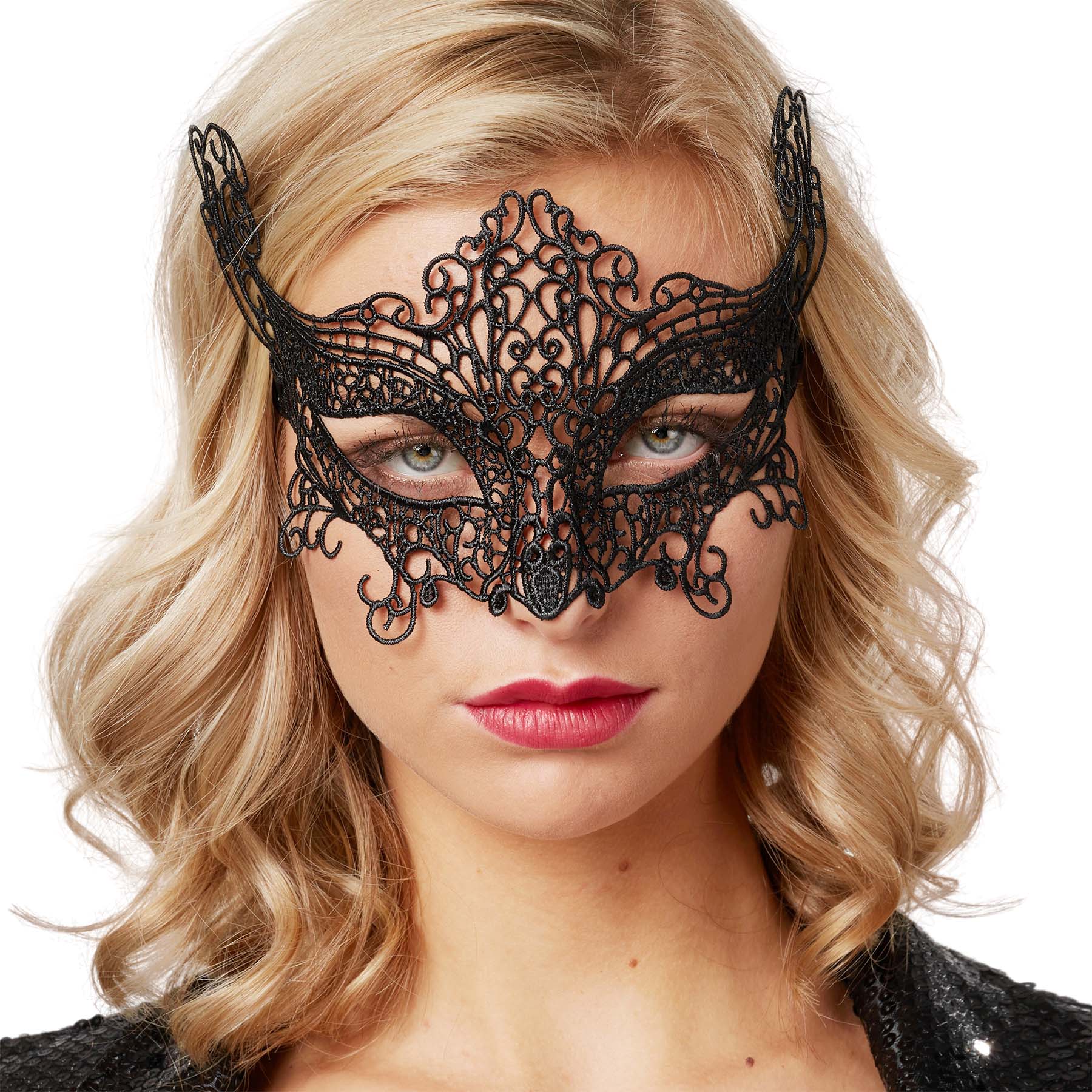 Venezianische Maske Damen - Kunststoff & Spitze Für Maskenball & Hochzeit