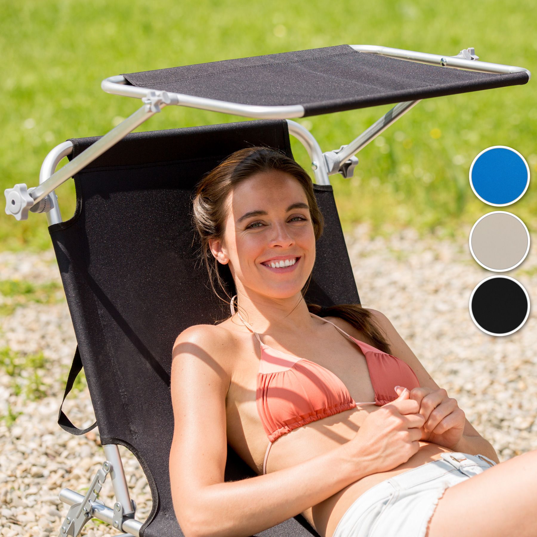 Détails sur Alu chaise longue de jardin pliante transat bain de soleil + pare soleil beige Détails sur Alu chaise longue de jardin pliante transat bain de soleil + pare soleil beige