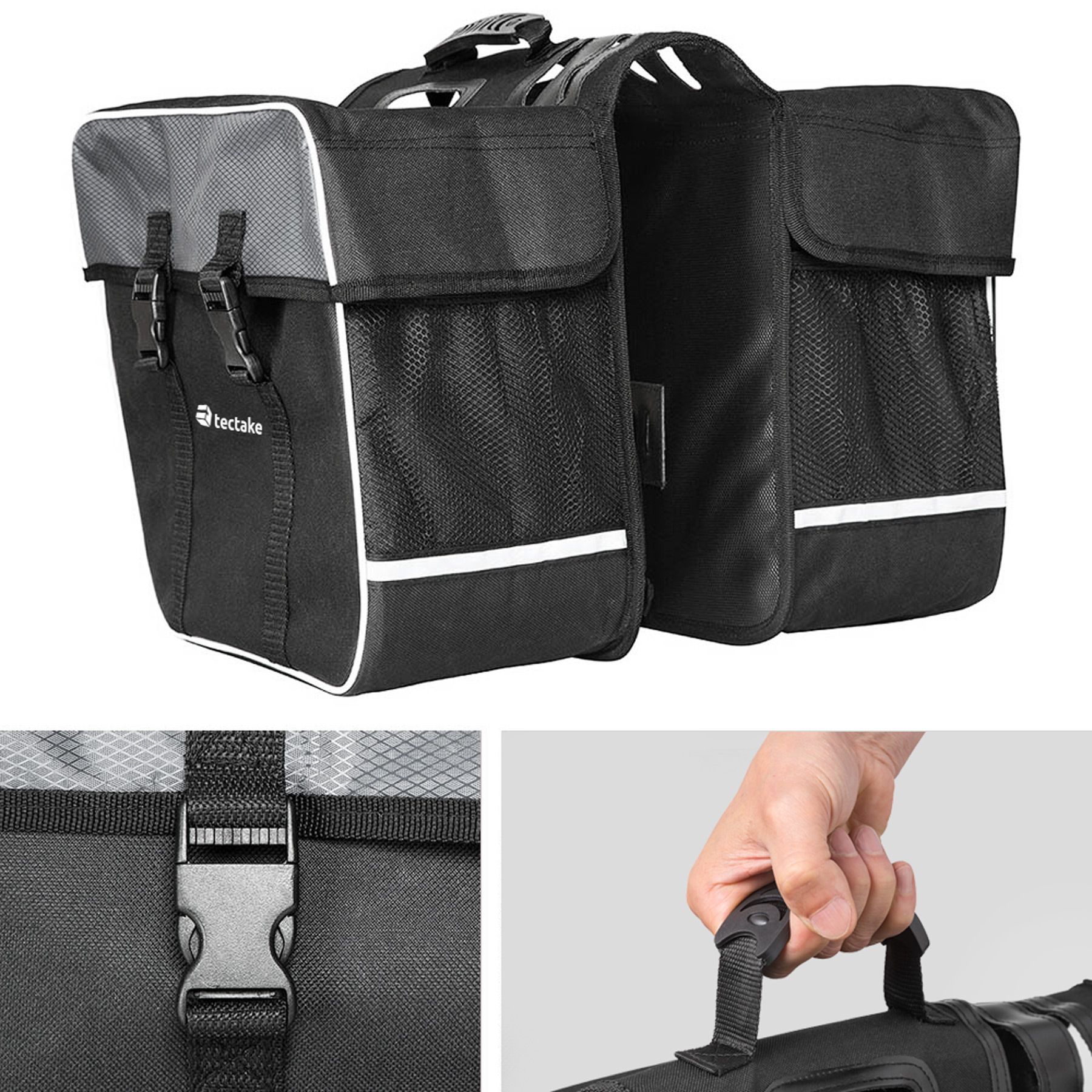 35l Bicycle double pannier bag set bicycle rear rack pannier top bag cycling 4260435991212 eBay