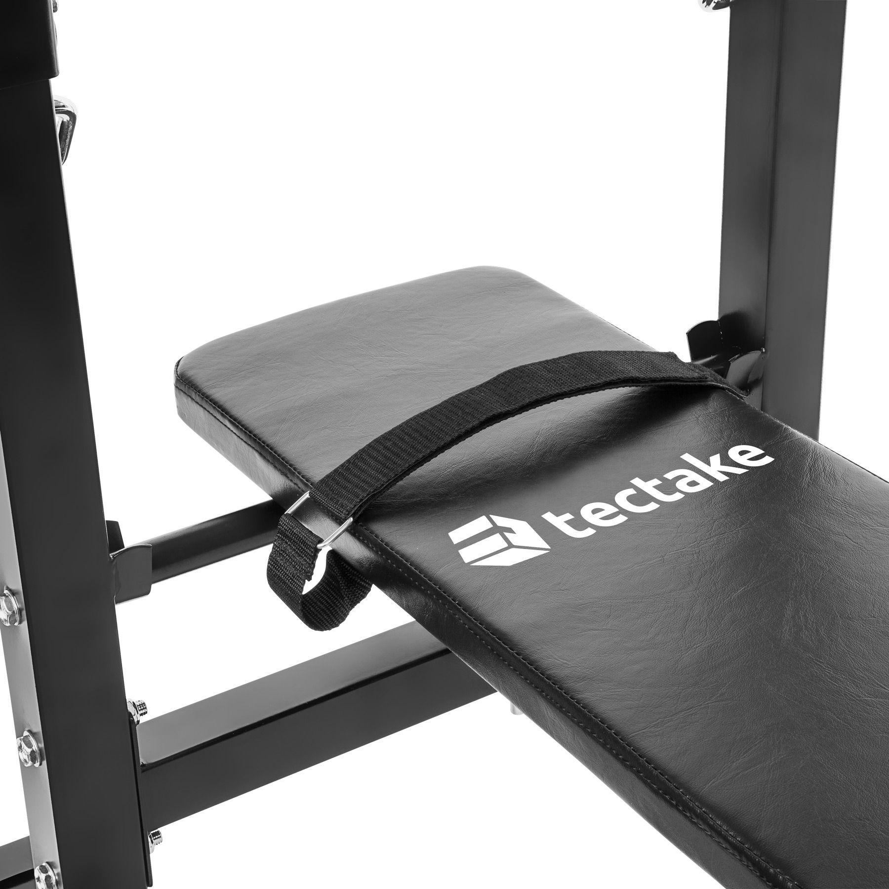 Hantelbank Trainingsbank mit Langhantel Ablage Flachbank Fitnessstation klappbar