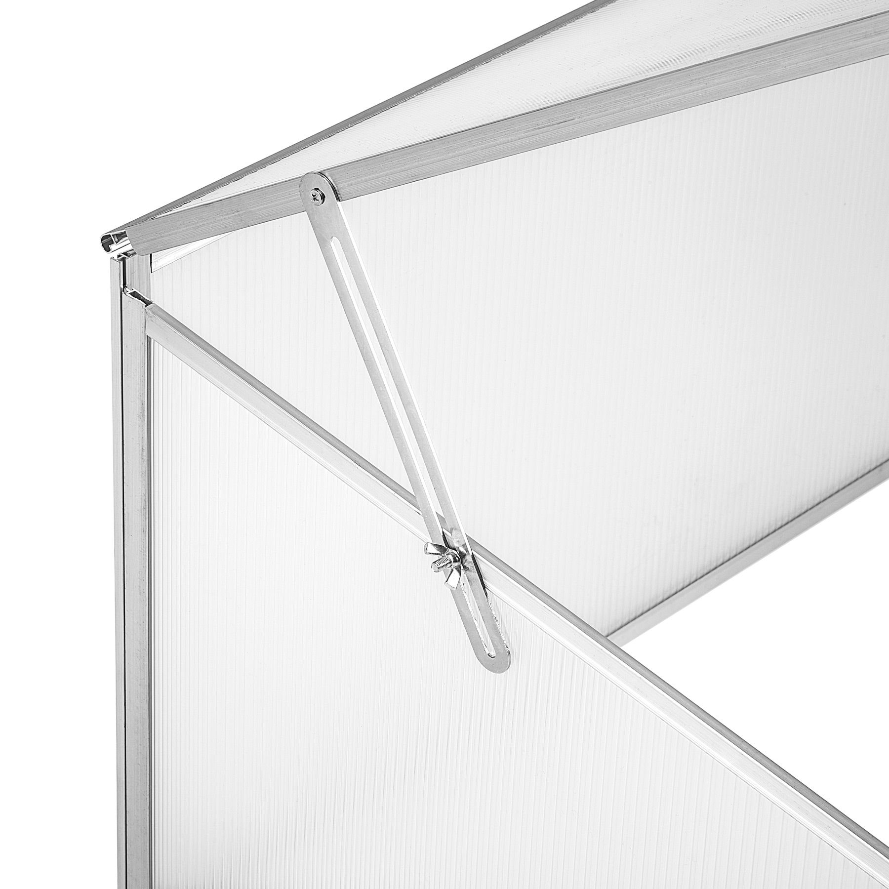 Aluminium cold frame greenhouse growhouse 102 x 61 cm garden hothouse