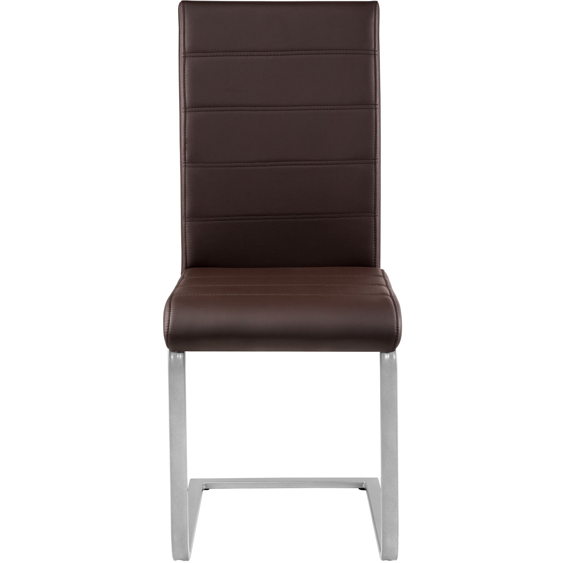 4x Esszimmerstuhl Freischwinger Stuhl Set Stühle Schwingstuhl braun B