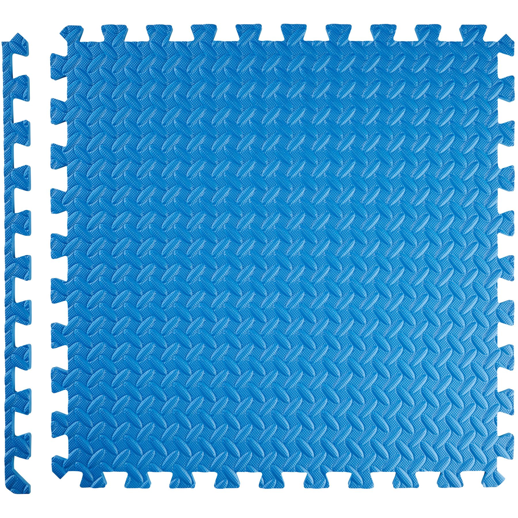 Conjunto de 12 esteras de protección dispositivo de fitness para gimnasio azul