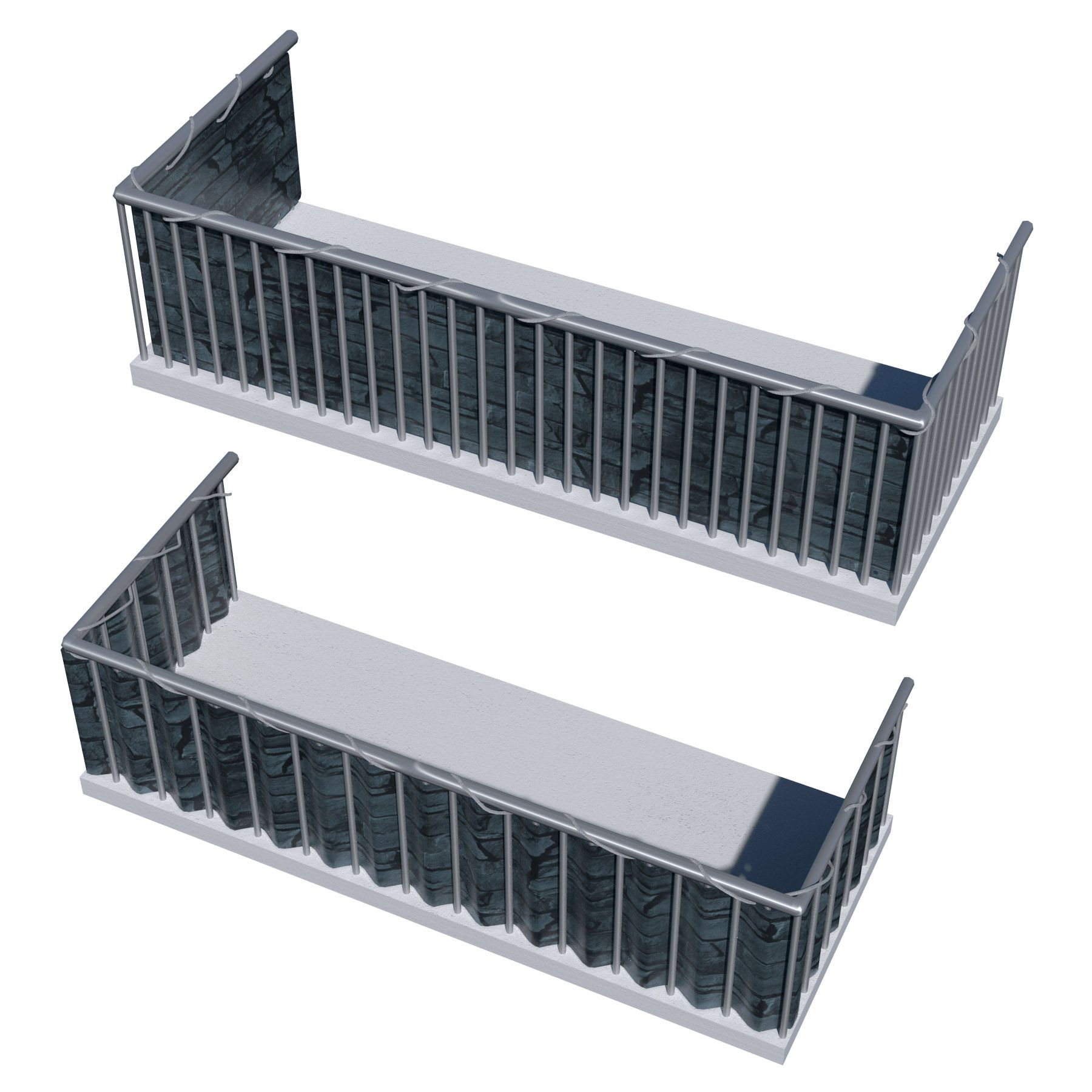 Privacidad Cubierta Del Panel Balcón protección visual pantalla 0,75x6m