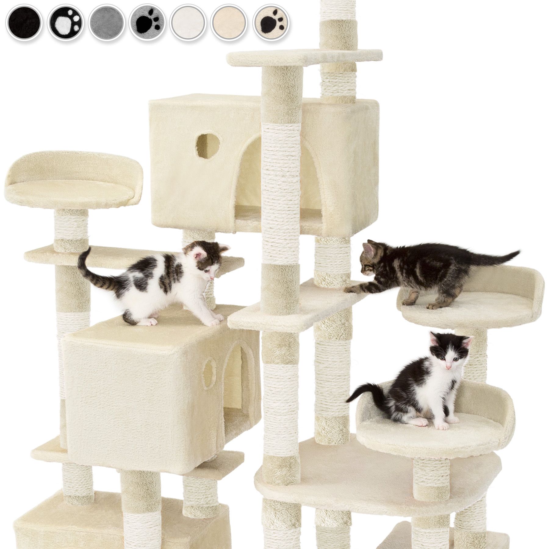 Xxl Arbre A Chat Griffoir Grattoir Jouet Meuble A Jeux 214 Cm Pour Chats Ebay