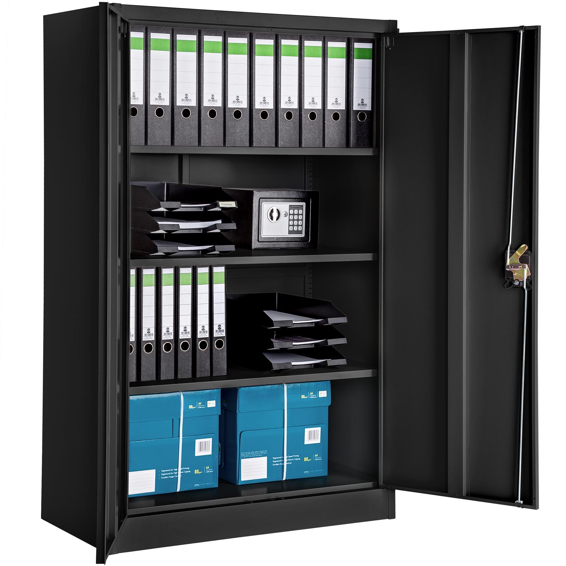Office storage cupboard metal filing tool organiser