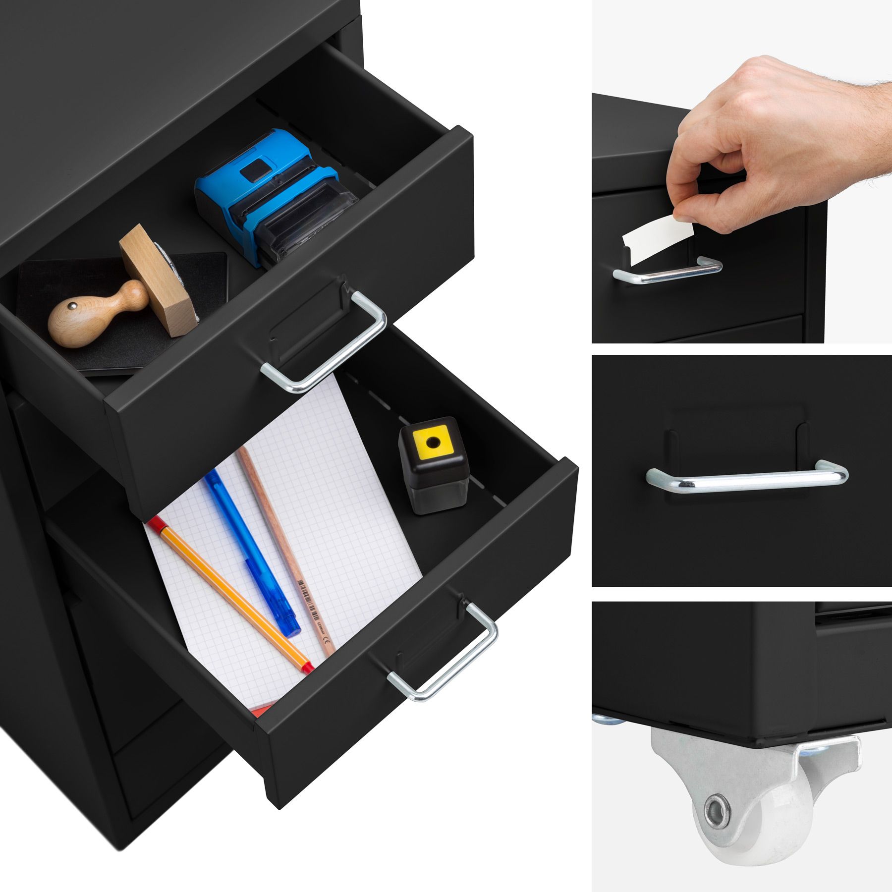 Rollcontainer Metallschrank Schubladenschrank Rollschrank