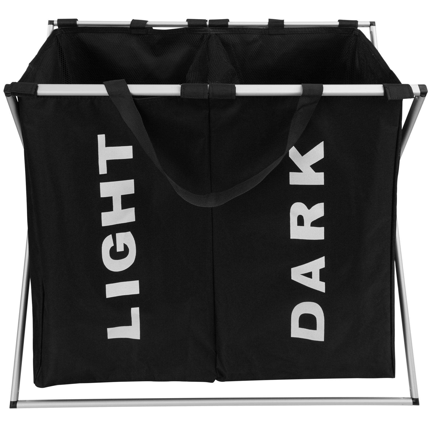 Cesto para Ropa Sucia Doble Canasto Bolsa Colada Plegable Resistente