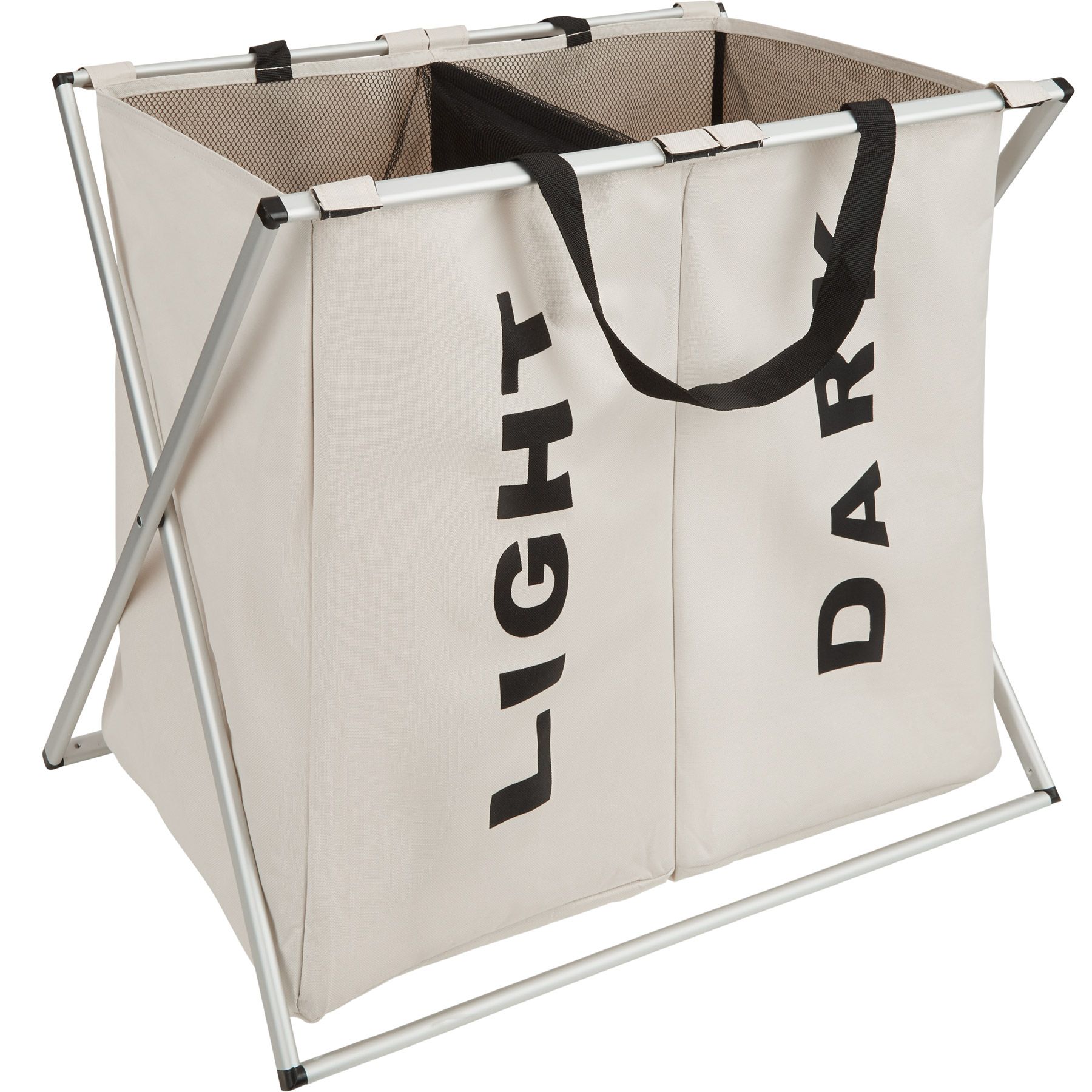 Cesto para Ropa Sucia Doble Canasto Bolsa Colada Plegable Resistente