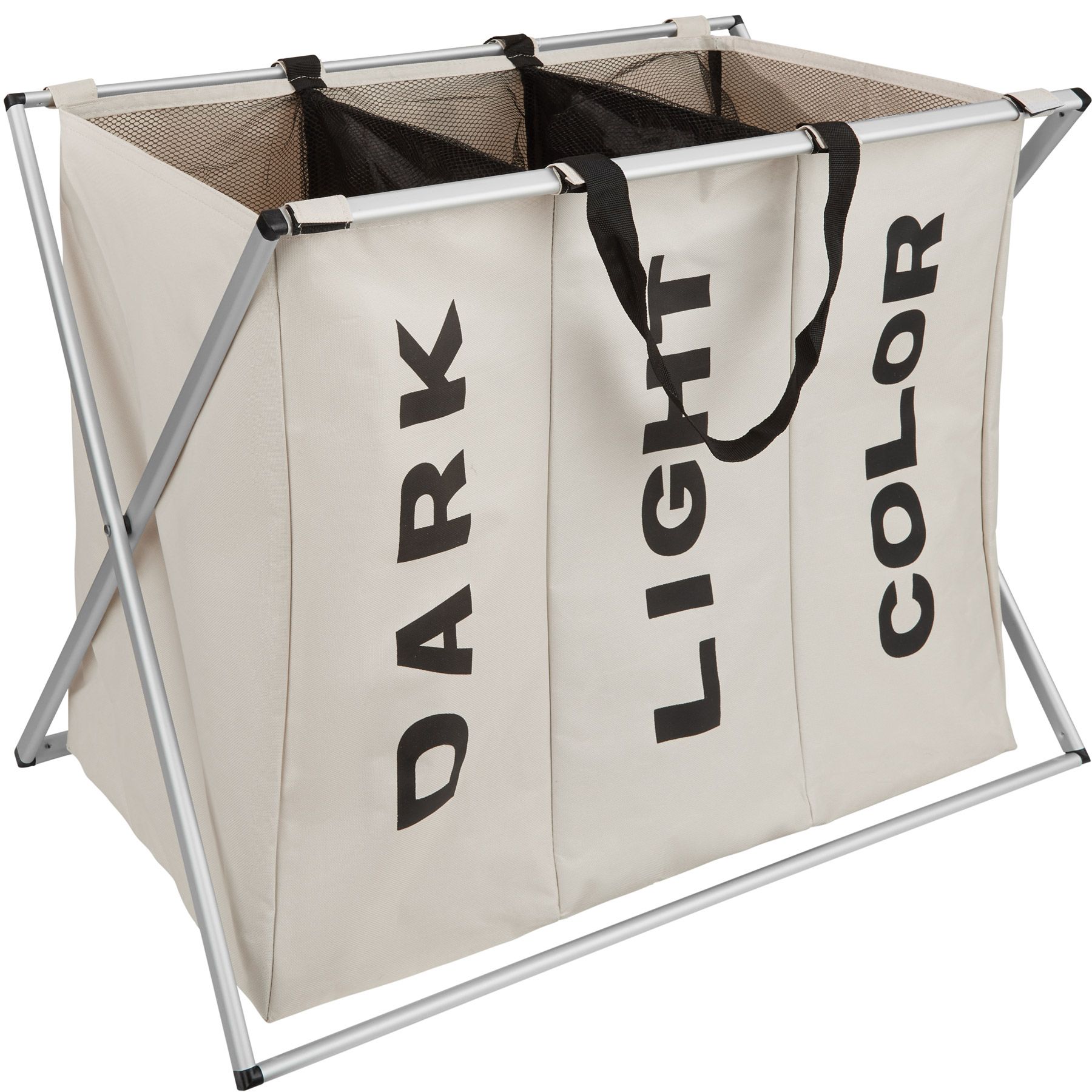 Wäschesammler 3 Fächer Wäschesortierer Wäschekorb Wäschesack Wäschebox