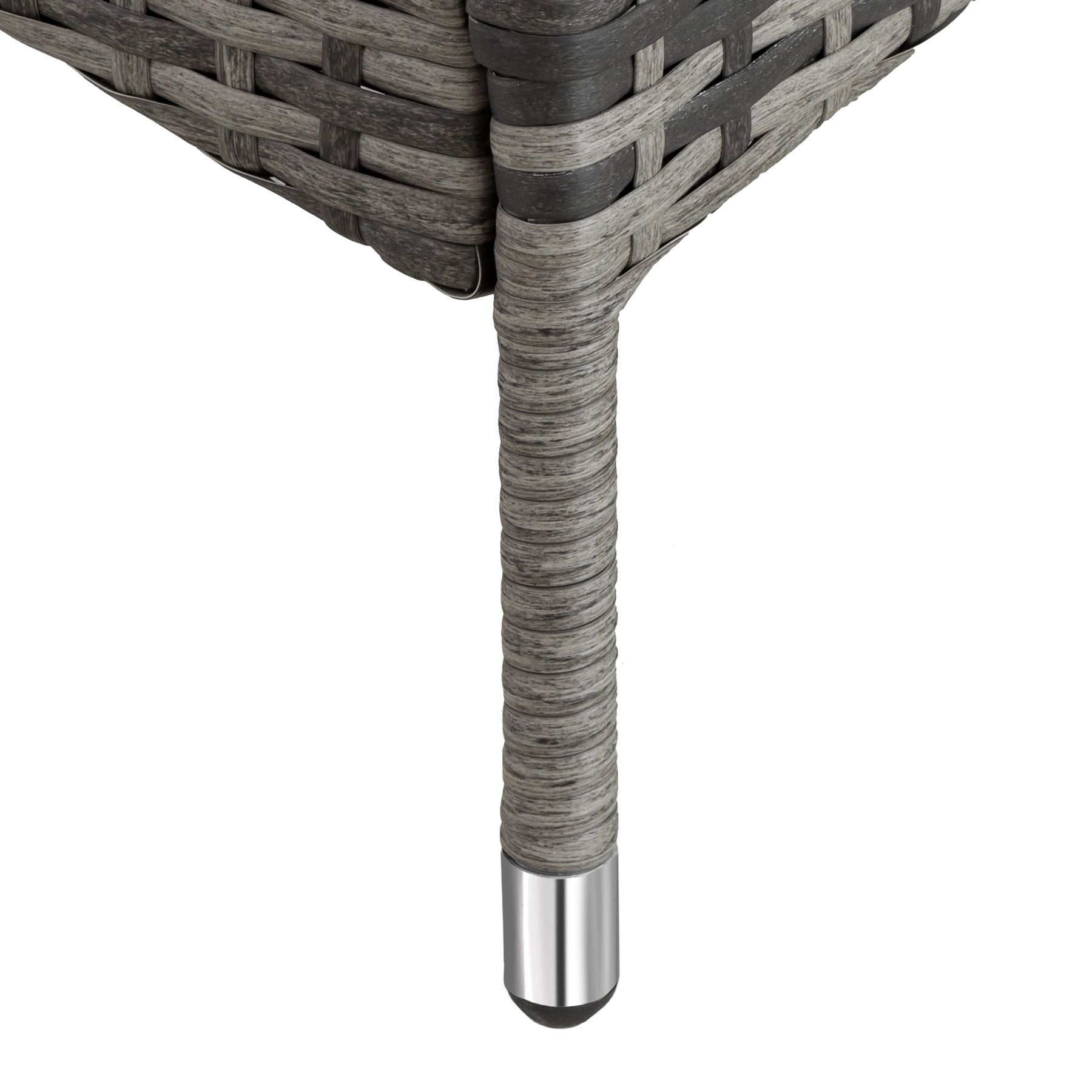 Grigio TecTake 403225 Lettino Sedia Prendisole in Rattan Altezza Regolabile Sdraio Prendisole Divano Arredo Esterno Giardino
