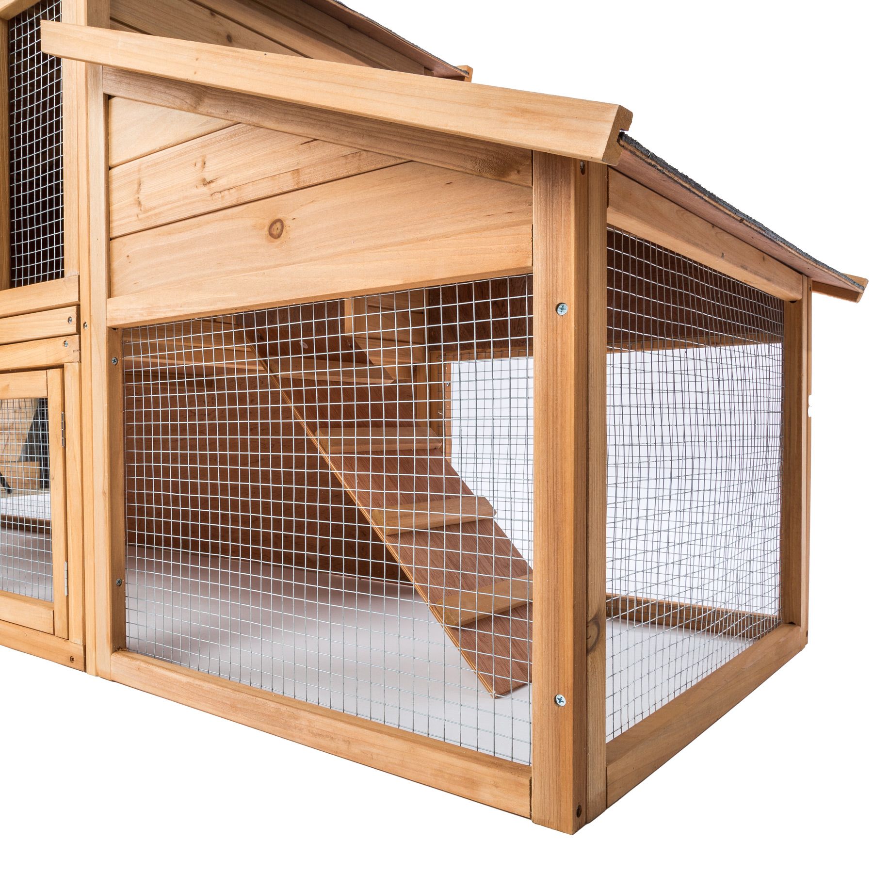 XXl Rabbit Hutch Cage Small Animals Stable Wood Enclosure Freewheel 2