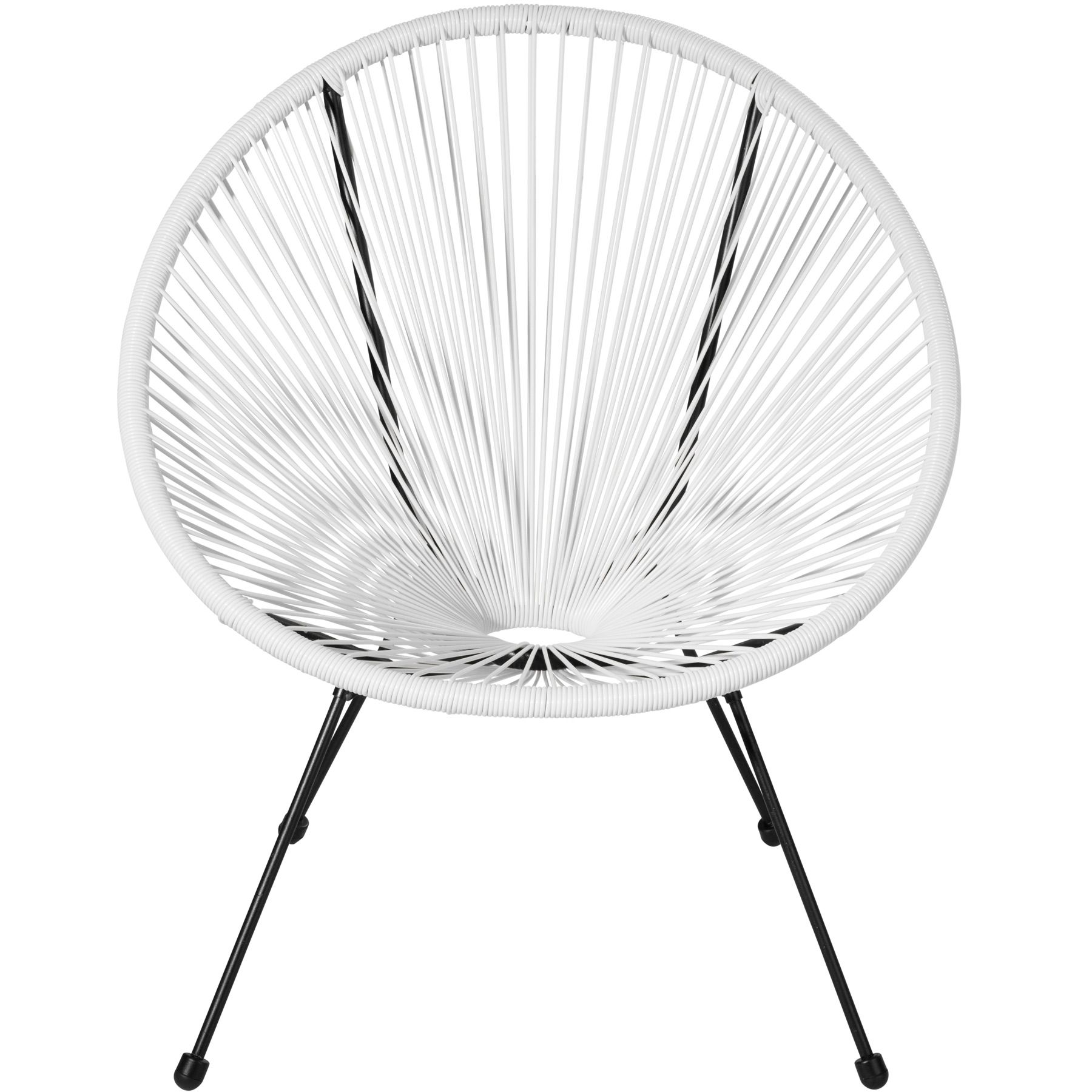 2x Sillas Redondas Muebles Exterior Interior Relax Jardín Patio Terraza