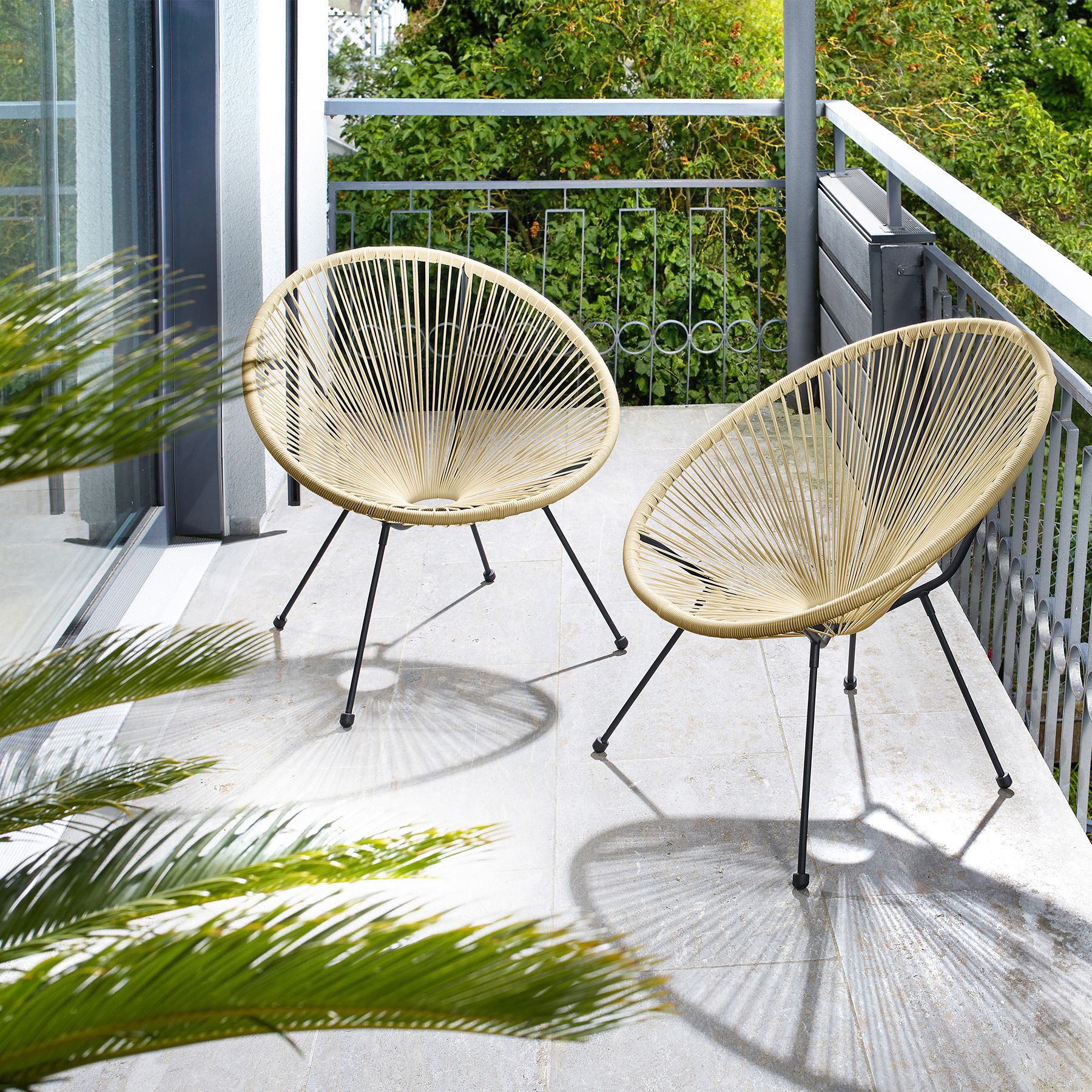 2 Fauteuils design acapulco chaises de salon de jardin rétro | eBay