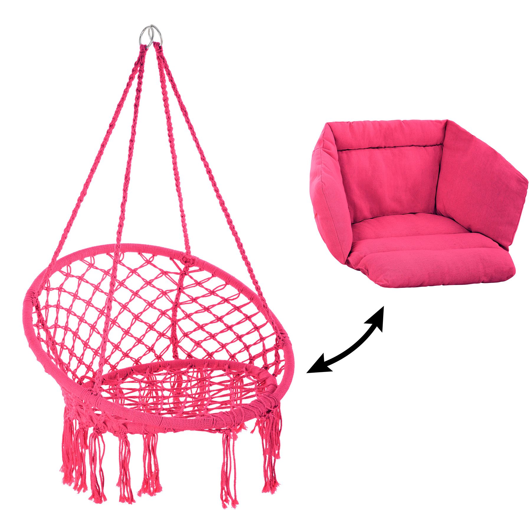 Silla Colgante Sillón Asiento Flotante Hamaca Columpio Acero Poliéster