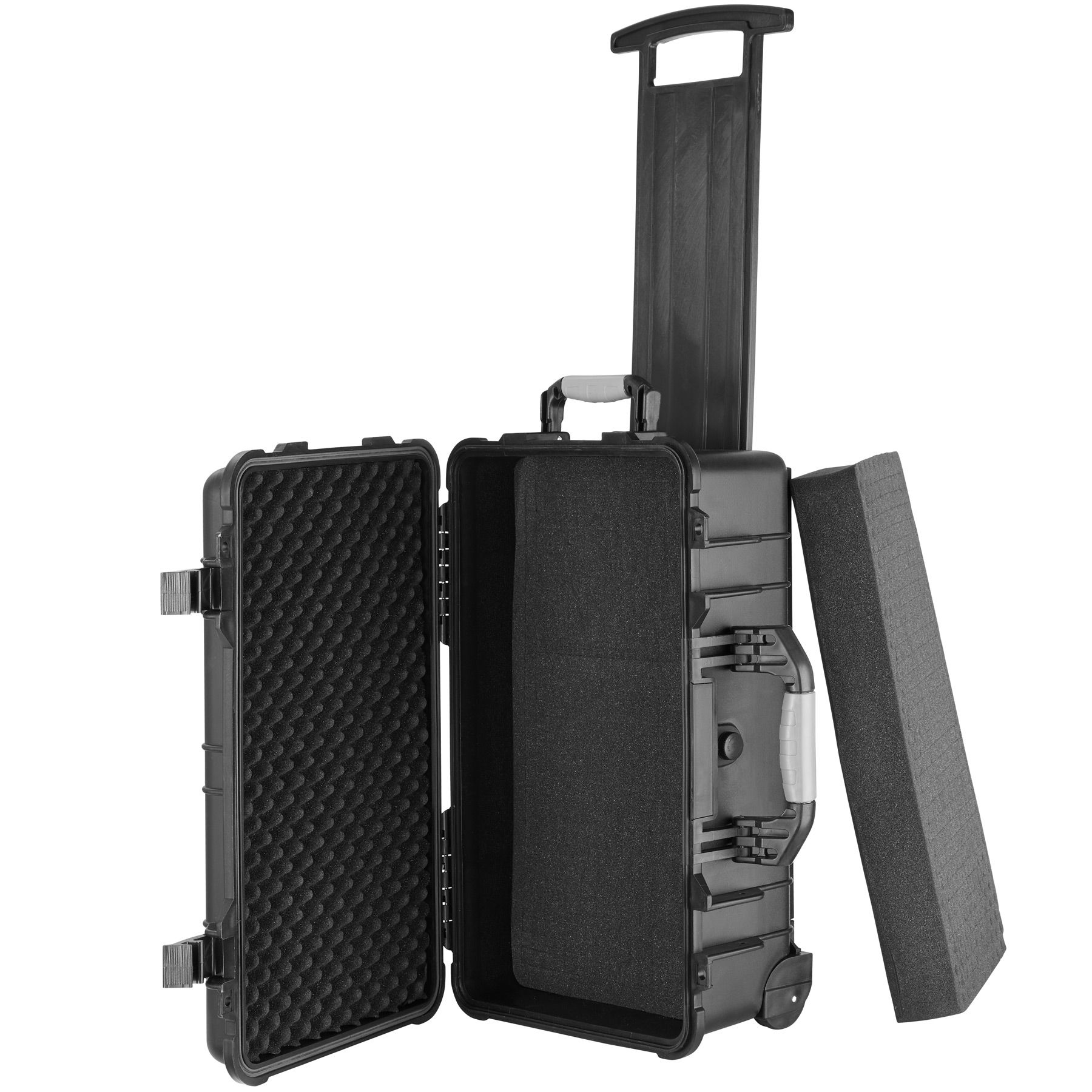Wheeled Transport Camera Case Telescopic Handles Hard Shell Universal