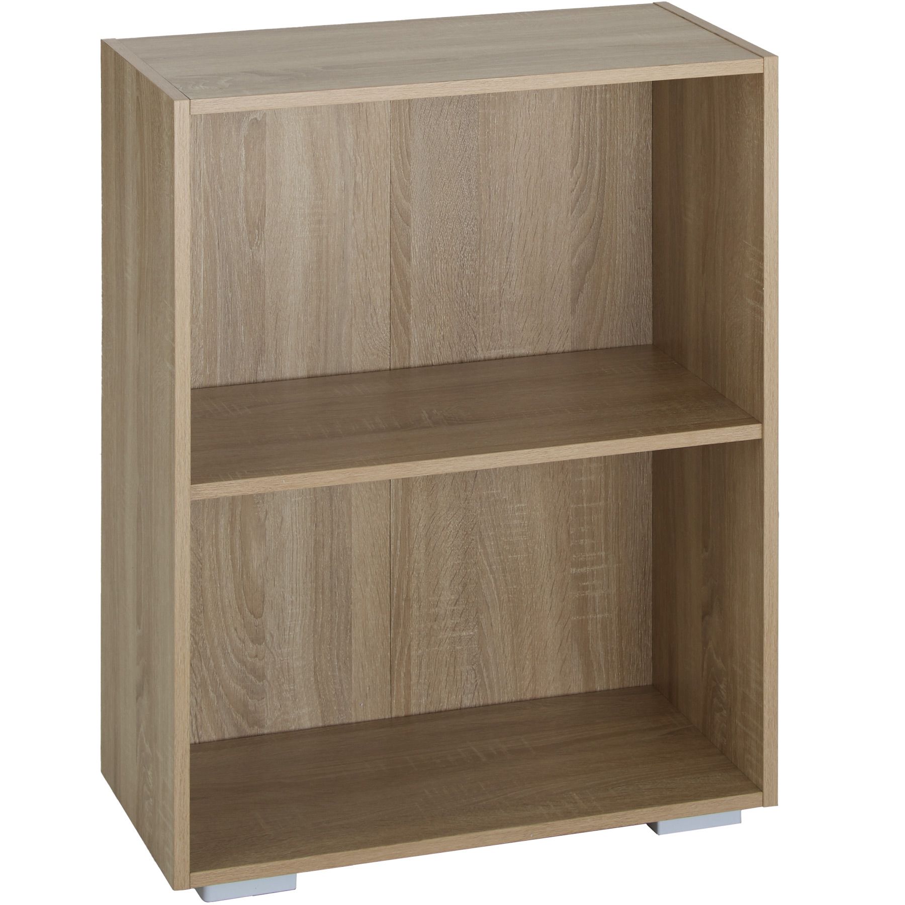 Bücherregal Holz Bücherschrank Standregal Büroregal Regal 2 Fächer