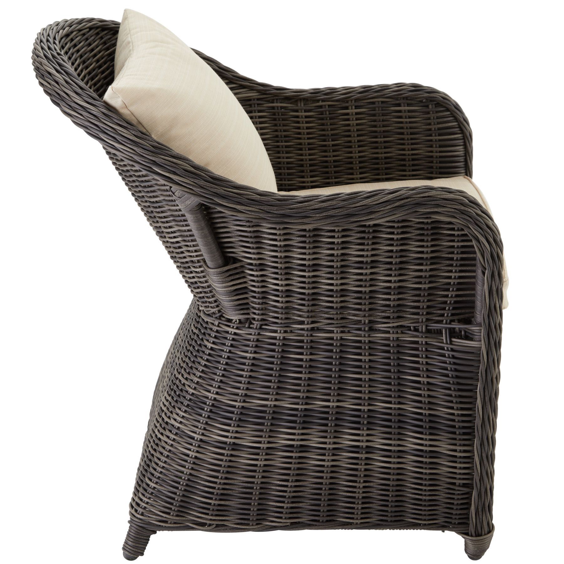 Alu Gartenstuhl Polyrattan Korbsessel Gartenmöbel Korb Stuhl Sessel mit