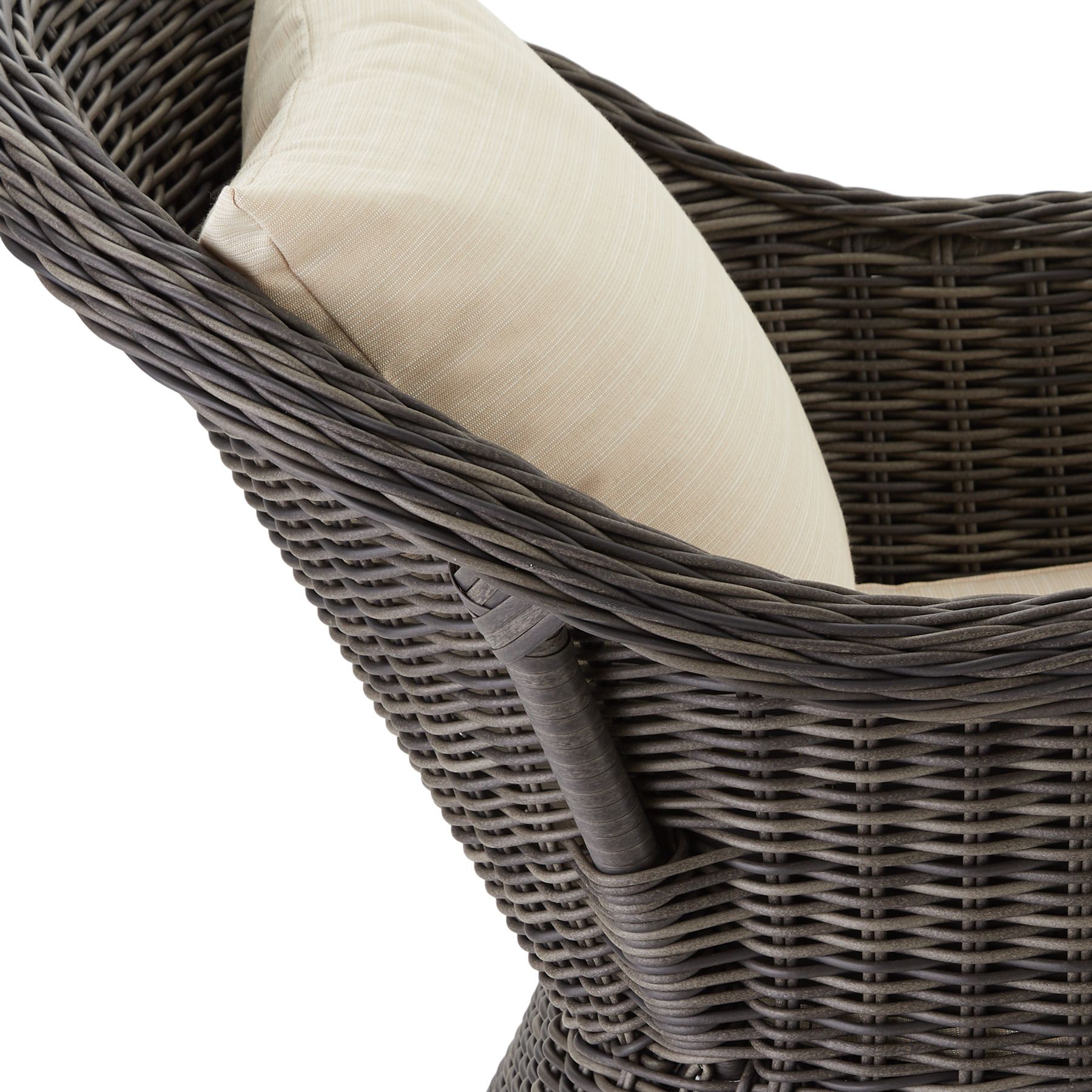 2x Alu Gartenstuhl Polyrattan Korbsessel Gartenmöbel Korb Stuhl Sessel