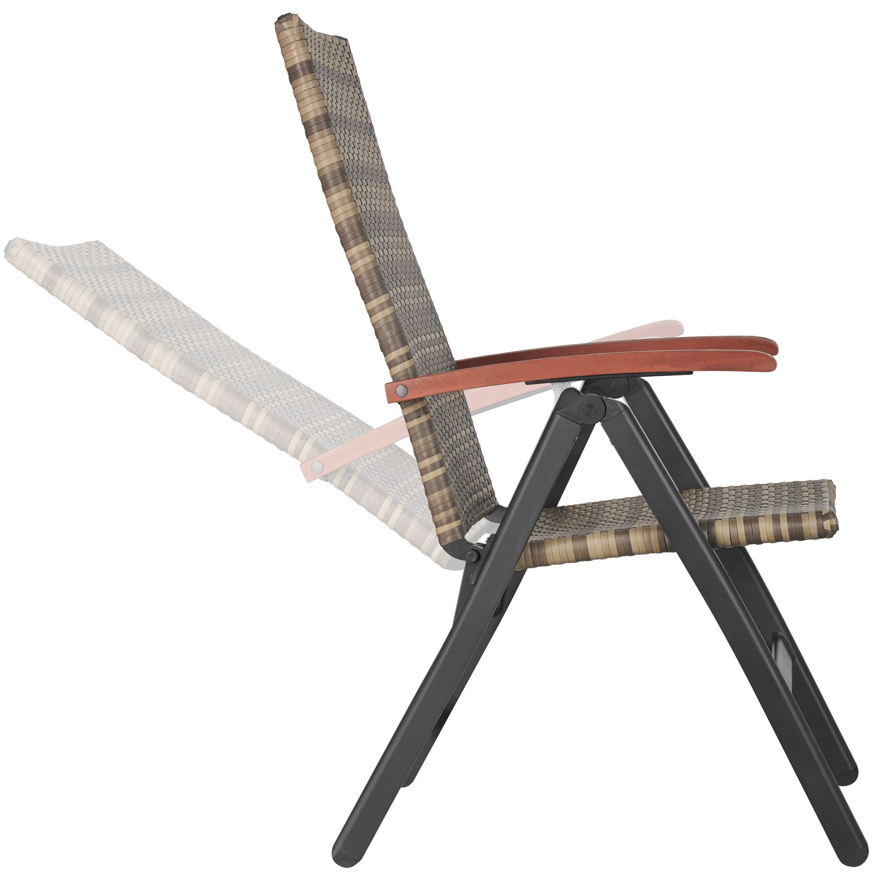 Silla Plegable Asiento MueblesJardín Poliratán Balcón Terraza Patio