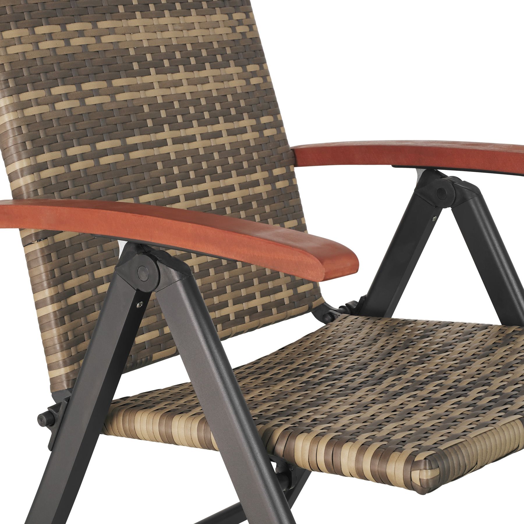 Silla Plegable Asiento MueblesJardín Poliratán Balcón Terraza Patio