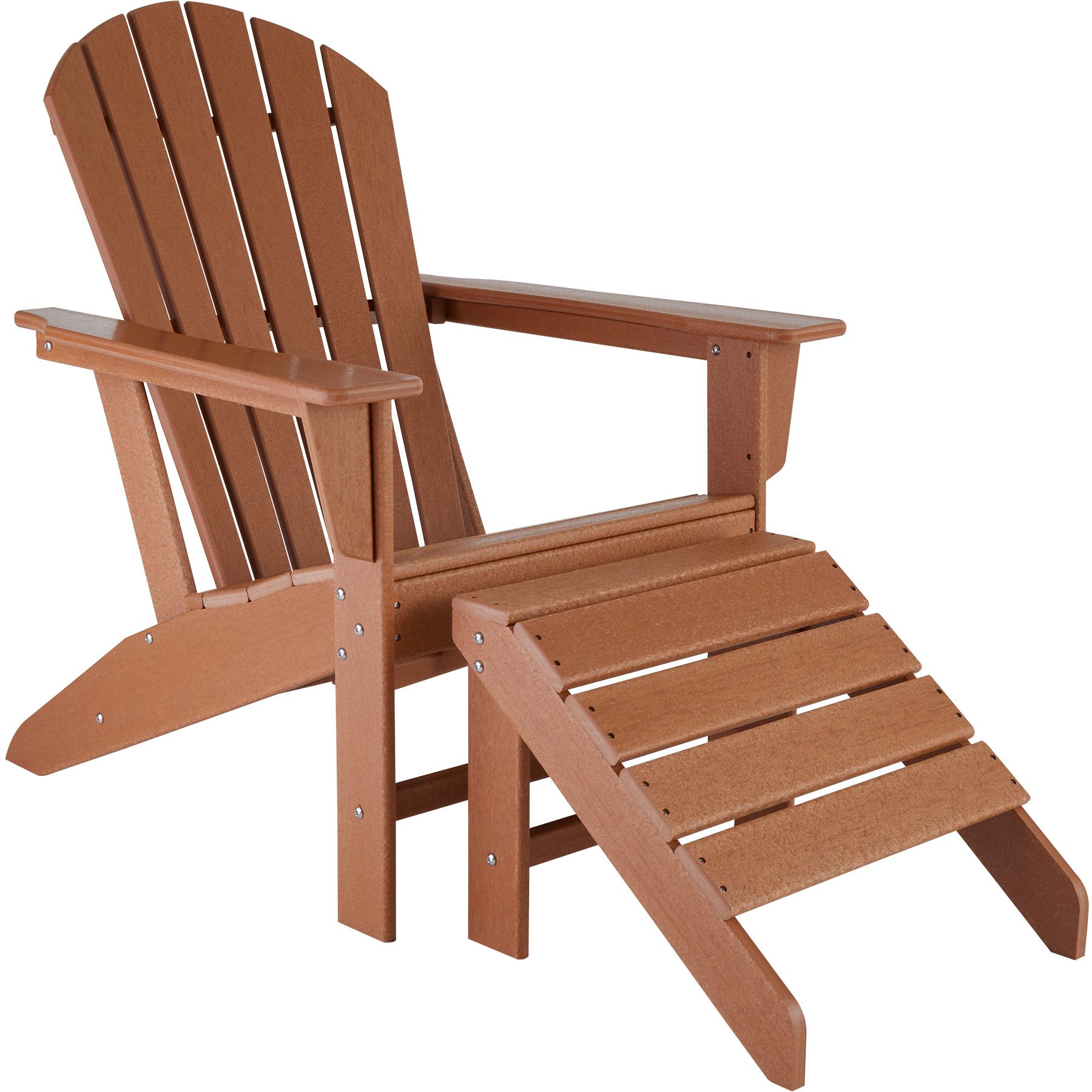 Gartenstuhl mit Fußablage Adirondack Stuhl Sessel Deckchair Fußstütze