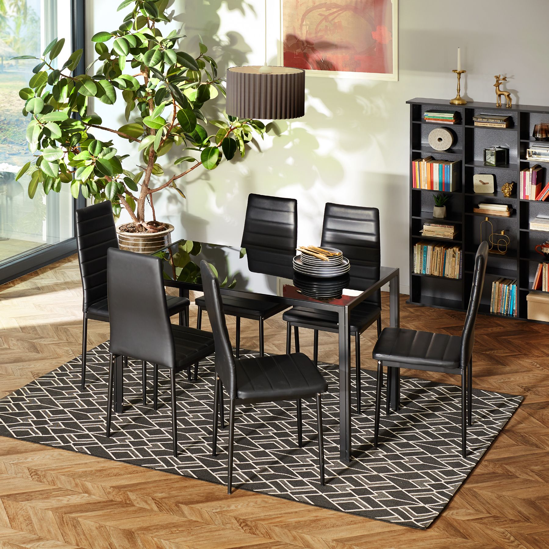 Esszimmerstuhl 8er Set Küchenstuhl Hochlehner Wartezimmer Kunstleder