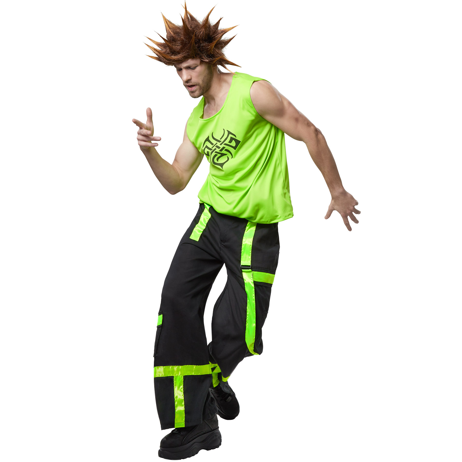 Mens Costume Cool Raver Two-Part Raver Outfit Party Carnival