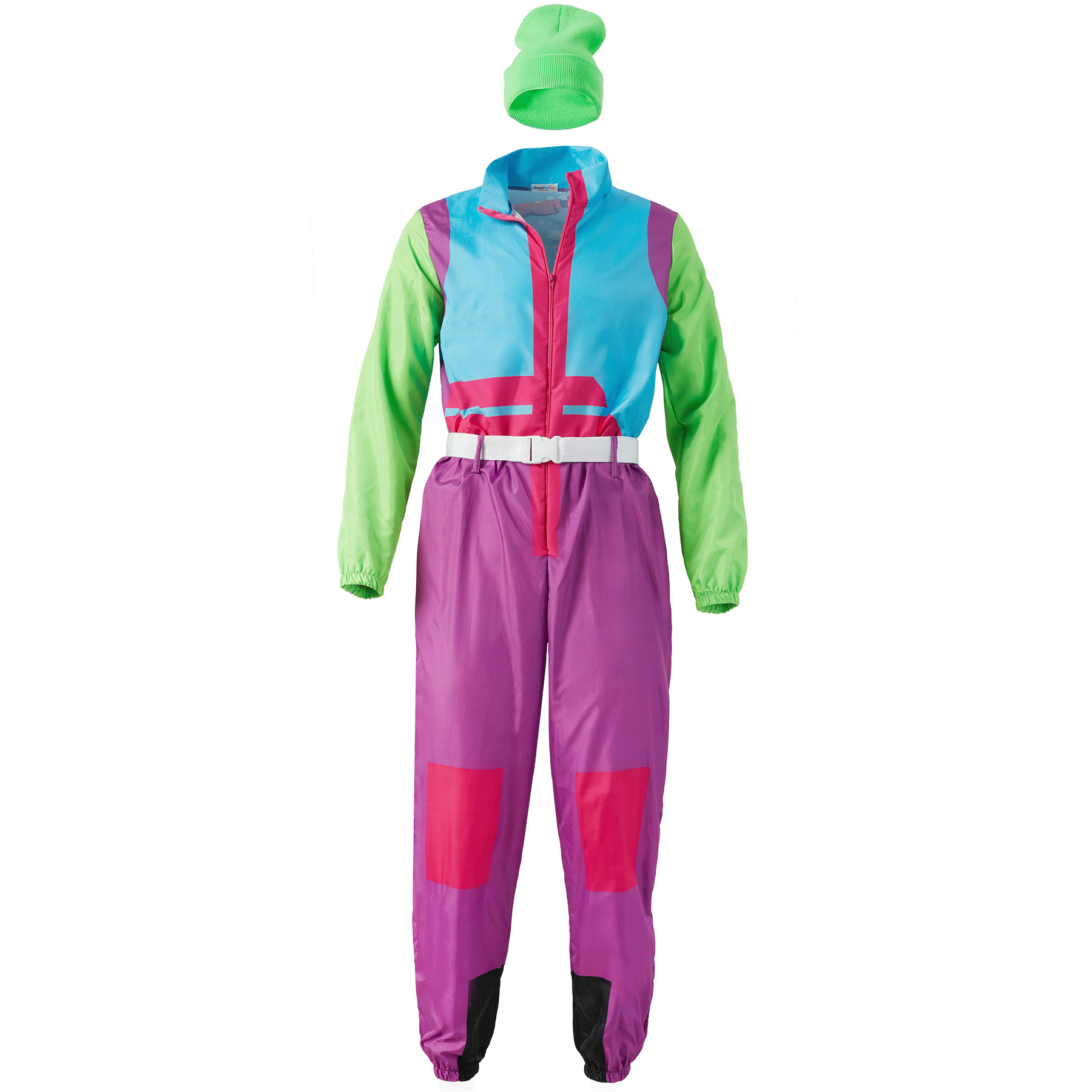 Retro Skianzug Herrenkostüm Retro 80er 90er Ski Anzug Skifahrer Komplettset - Bild 18 von 54