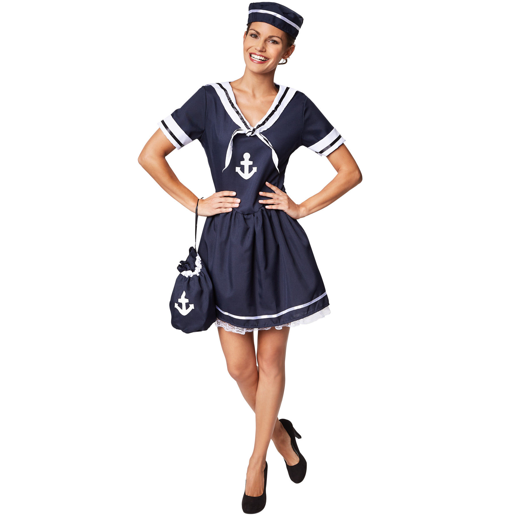 Women's Sailor Lady Costume Halloween Fancy Dress Outfit Adult Ship Captain  Sea | eBay UK