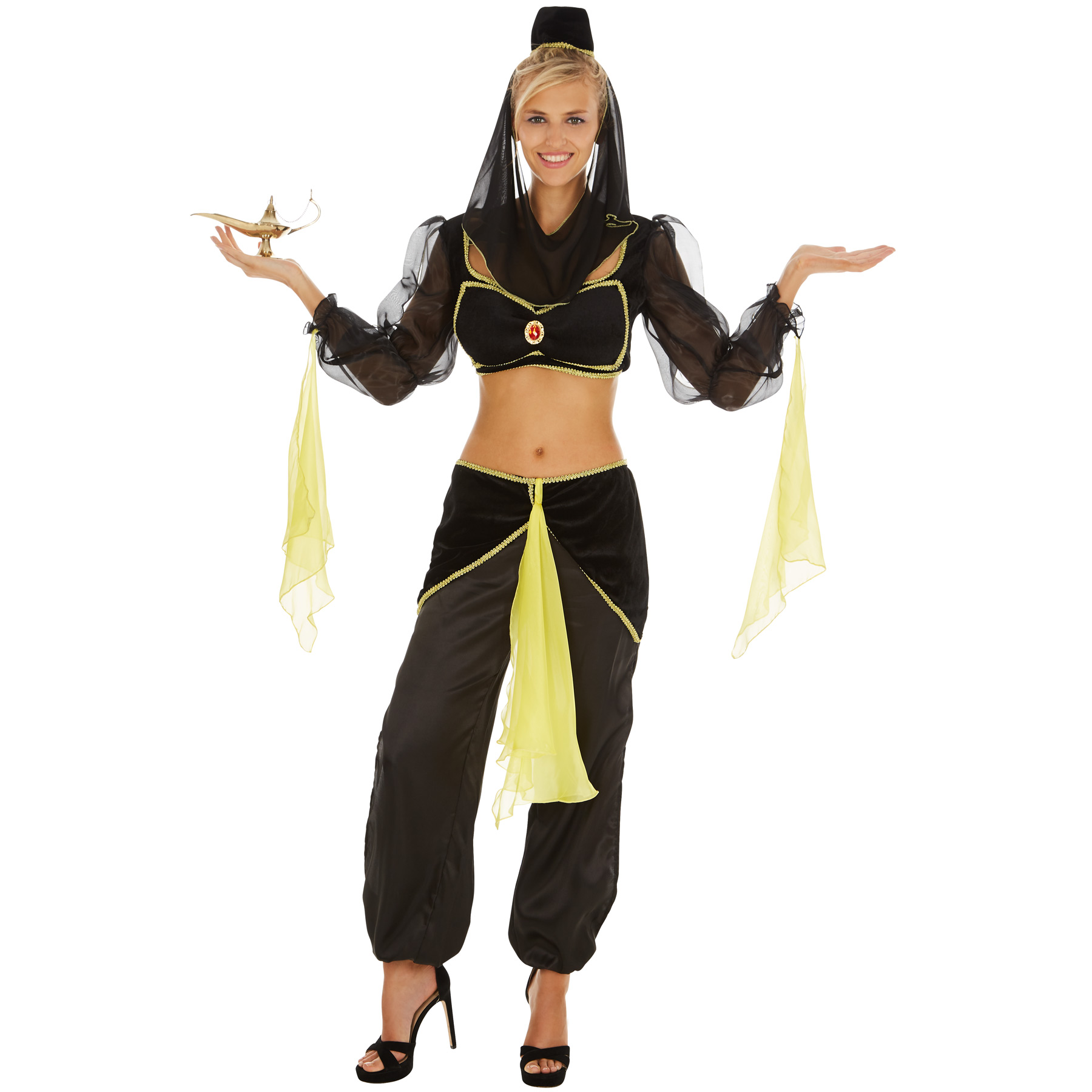 Womens Arabian Nights Belly Dancer Costume Halloween Fancy Dress Outfit  Ladies