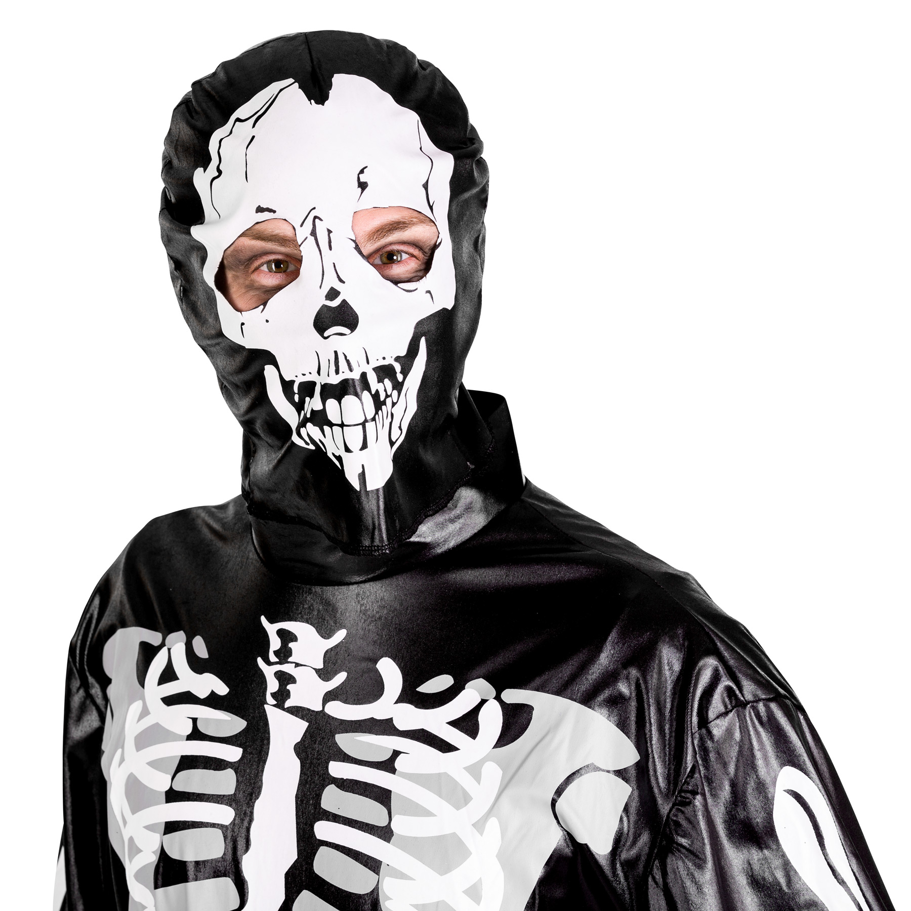 Men’s Costume Skeleton Halloween Fancy Dress Outfit Adult Death Bones Mask - Picture 4 of 7
