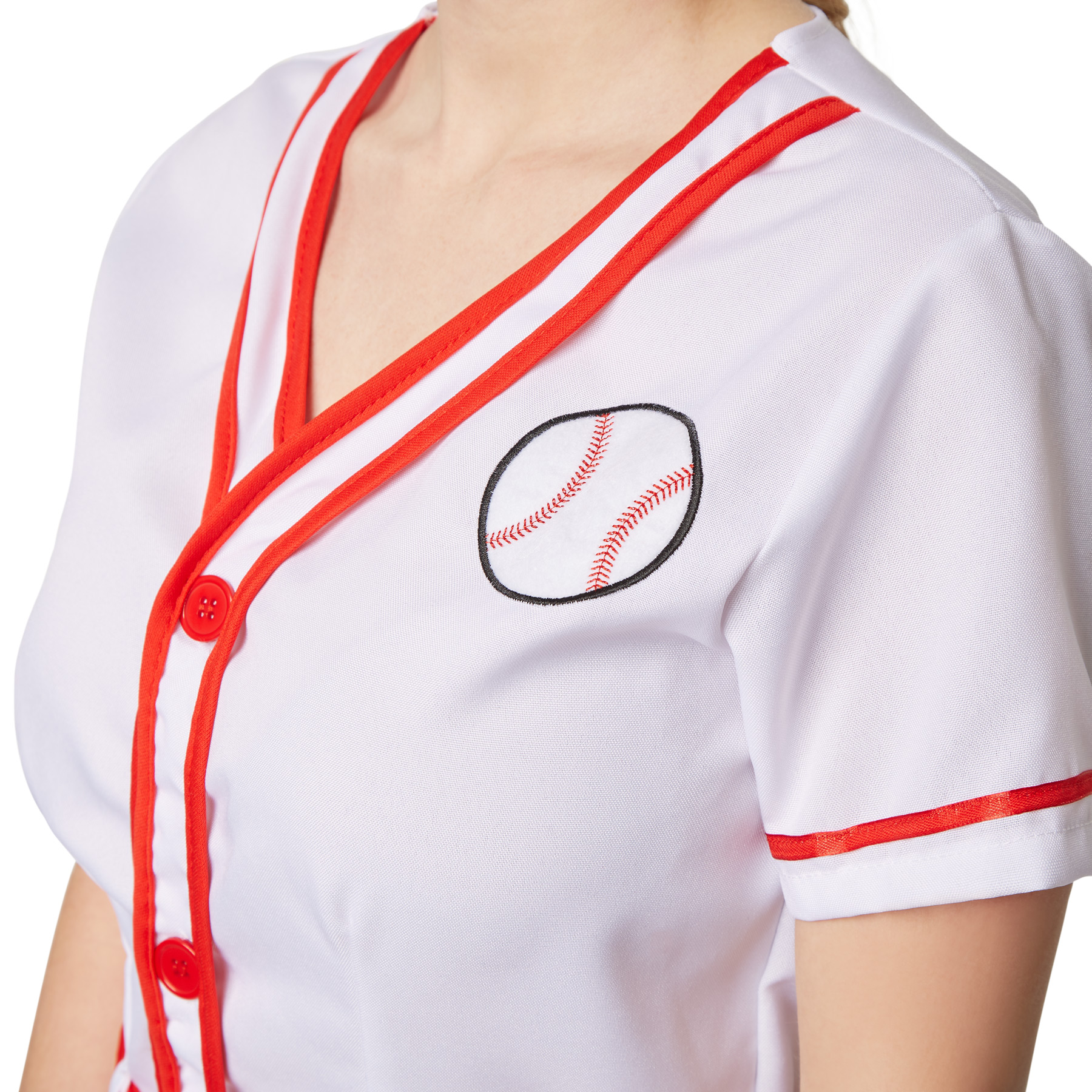 Women’s Baseball Costume Girl Player Sport All Star Home Run NBL USA Fancy Dress - Picture 5 of 31
