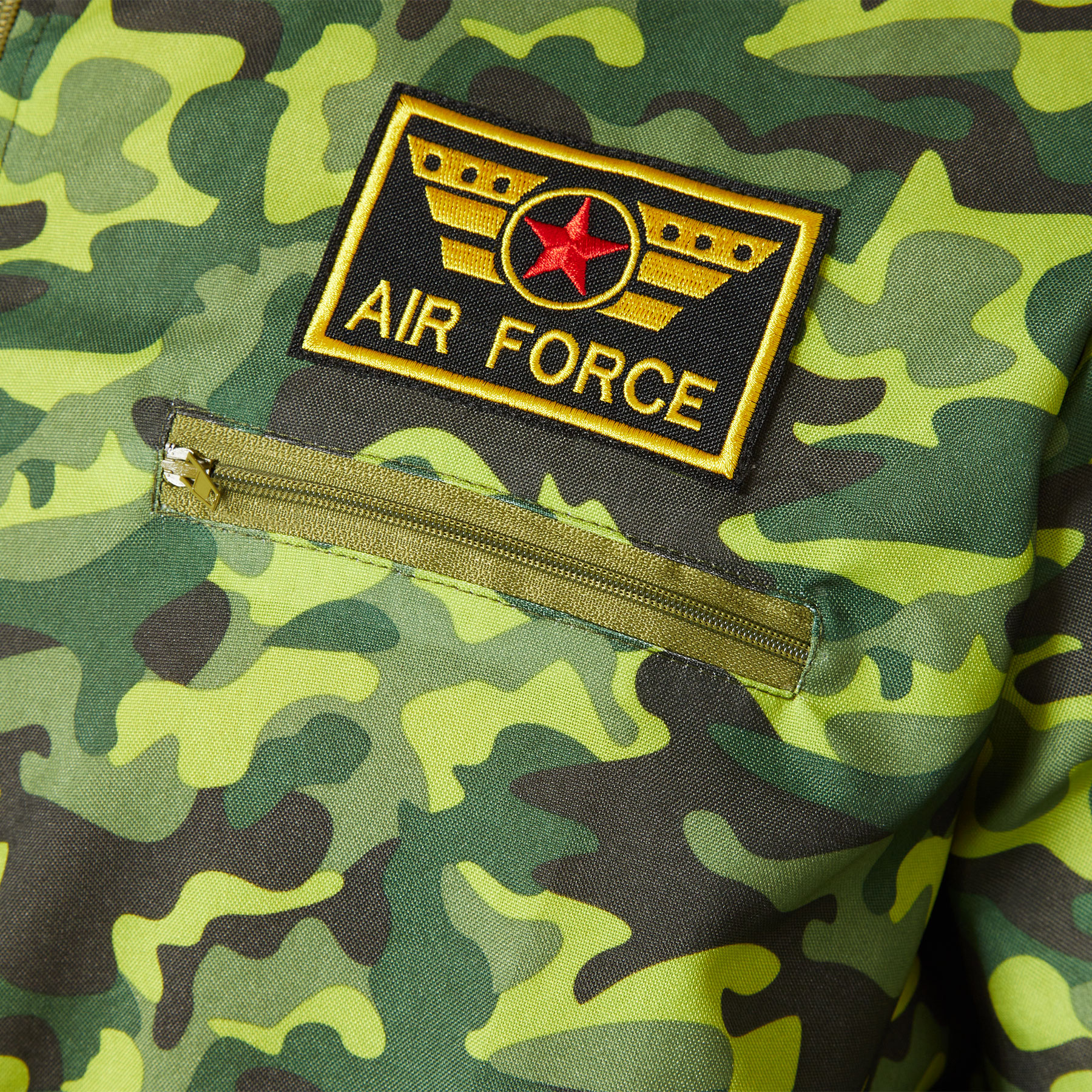 Pilotenkostüm Herren Airforce Fliegeranzug Uniform Tarnmuster Design Verkleidung