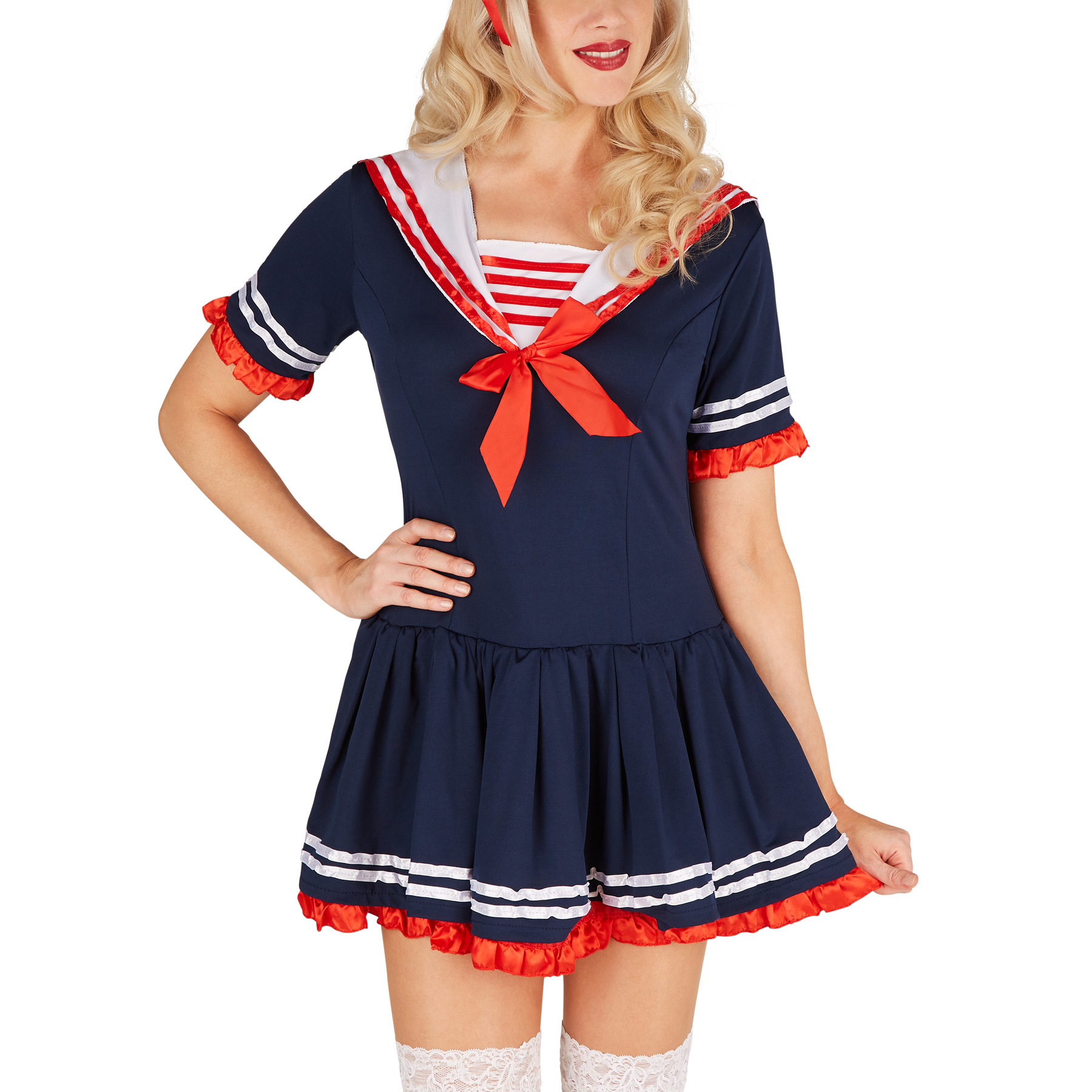 Women’s Costume Sailor Lady Fancy Dress Outfit Ladies Carneval Ship Harbour Sea - Picture 5 of 21