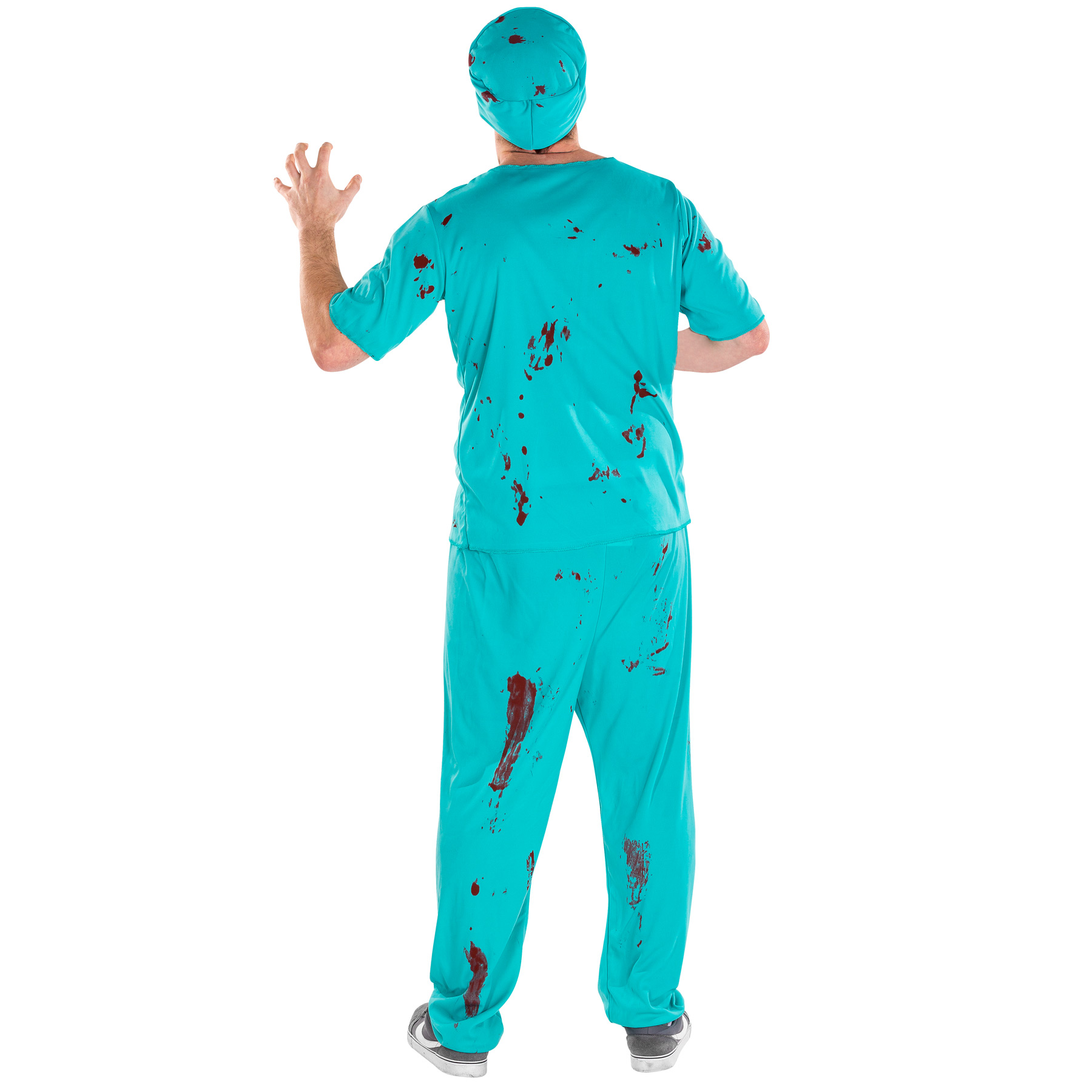 Men’s Costume Zombie Doctor Halloween Fancy Dress Outfit Adult Hat Mouth guard - Picture 3 of 13
