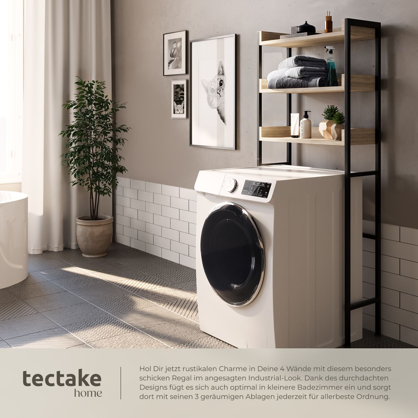 Badezimmerregal Badregal Toilettenregal Überbauregal 3 Ebenen 6367 x 25 x 165cm