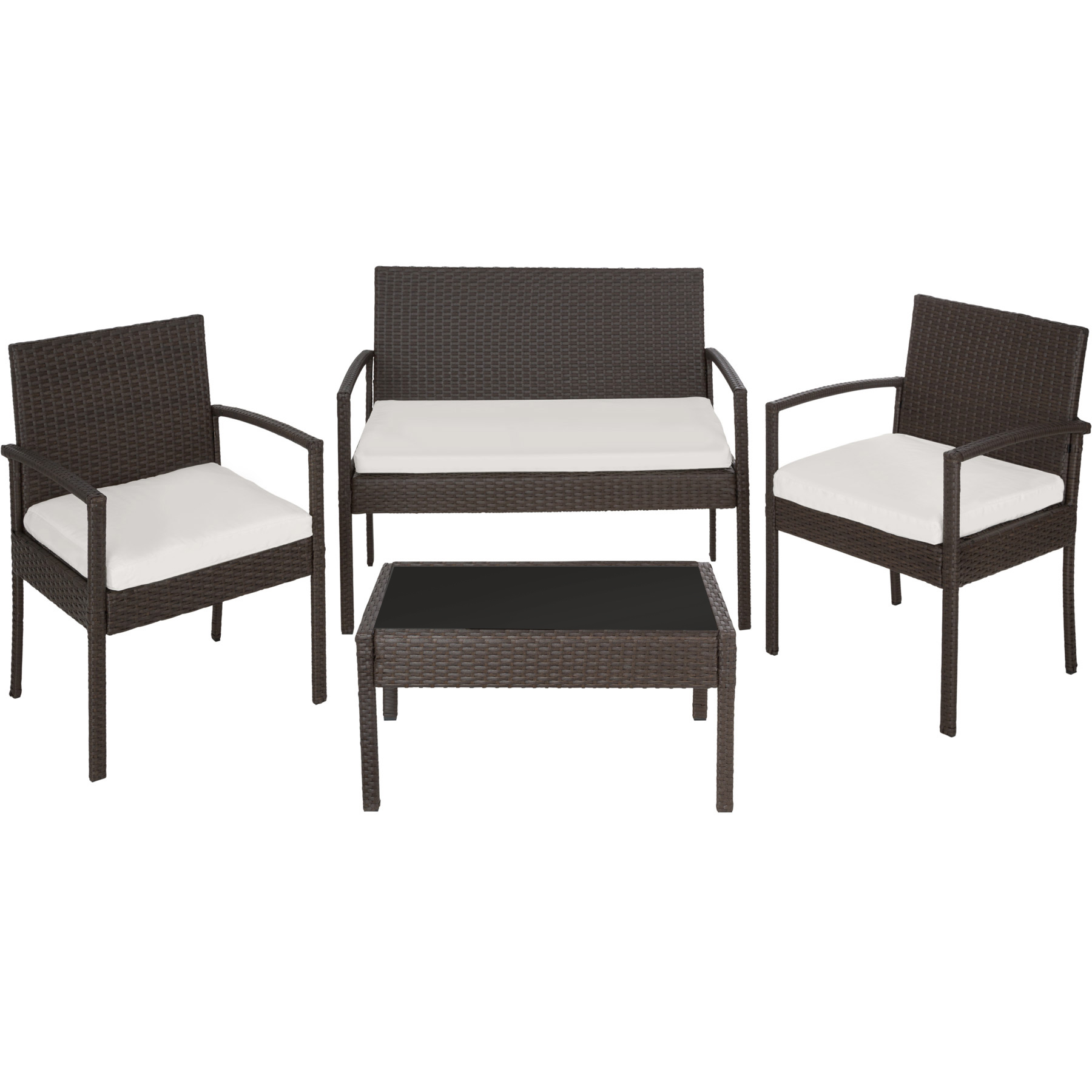 SET DI MOBILI RATTAN SINTETICO POLYRATTAN 2 POLTRONE DIVANO E TAVOLO GIARDINO nu - Foto 27 di 67
