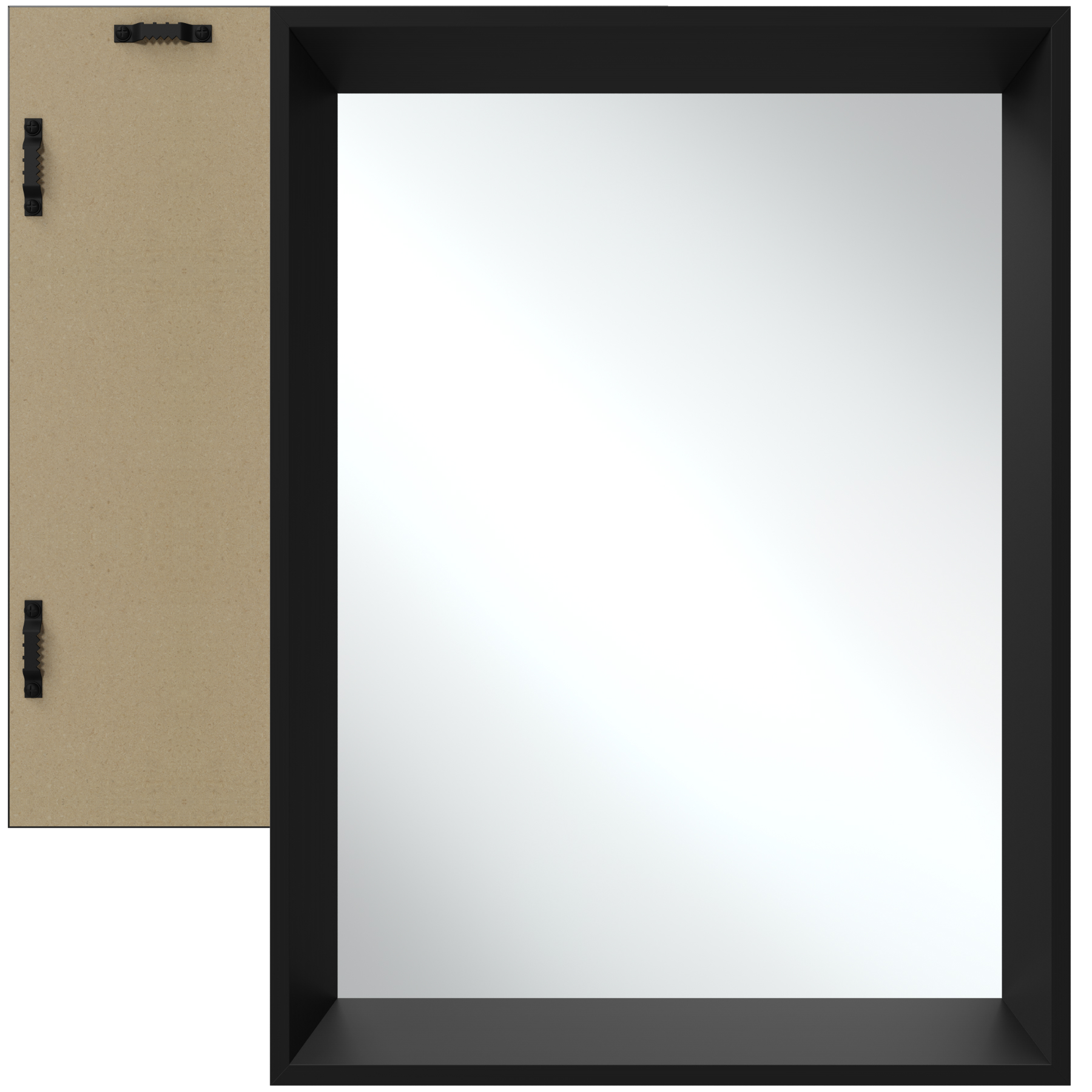 Wall Mirror Elina - rectangular, with plastic frame, includes mounting materials - 40 x 60 cm