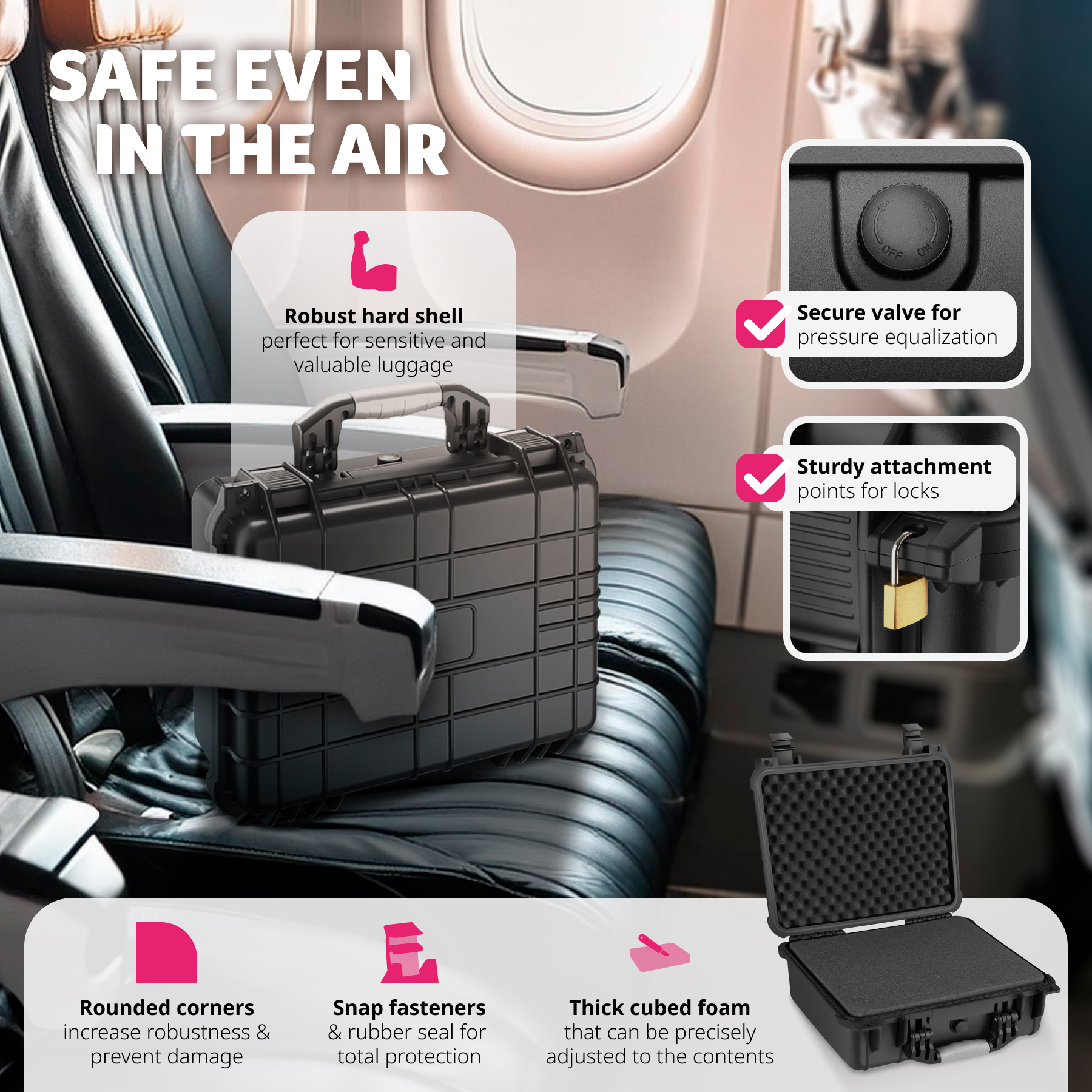Camera Case Hard Shell Box Photography Travel Protective Waterproof Universal - Picture 29 of 37