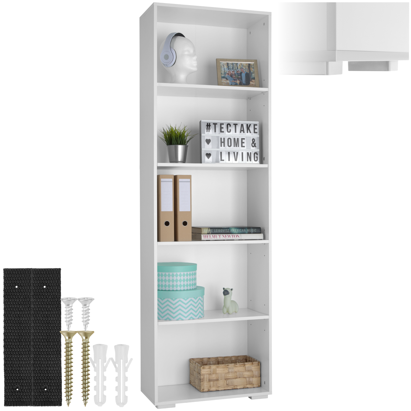 Bücherregal Holz Bücherschrank Standregal Büroregal Regal 5 Fächer 60x30x190 cm