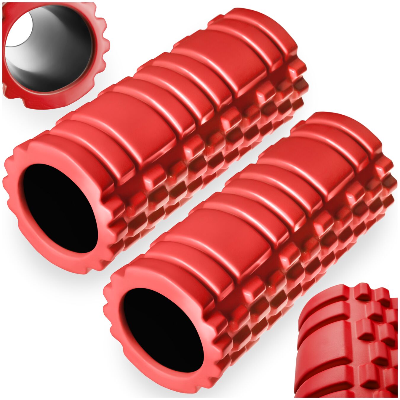Foam roller - röd, 2-pack | tectake