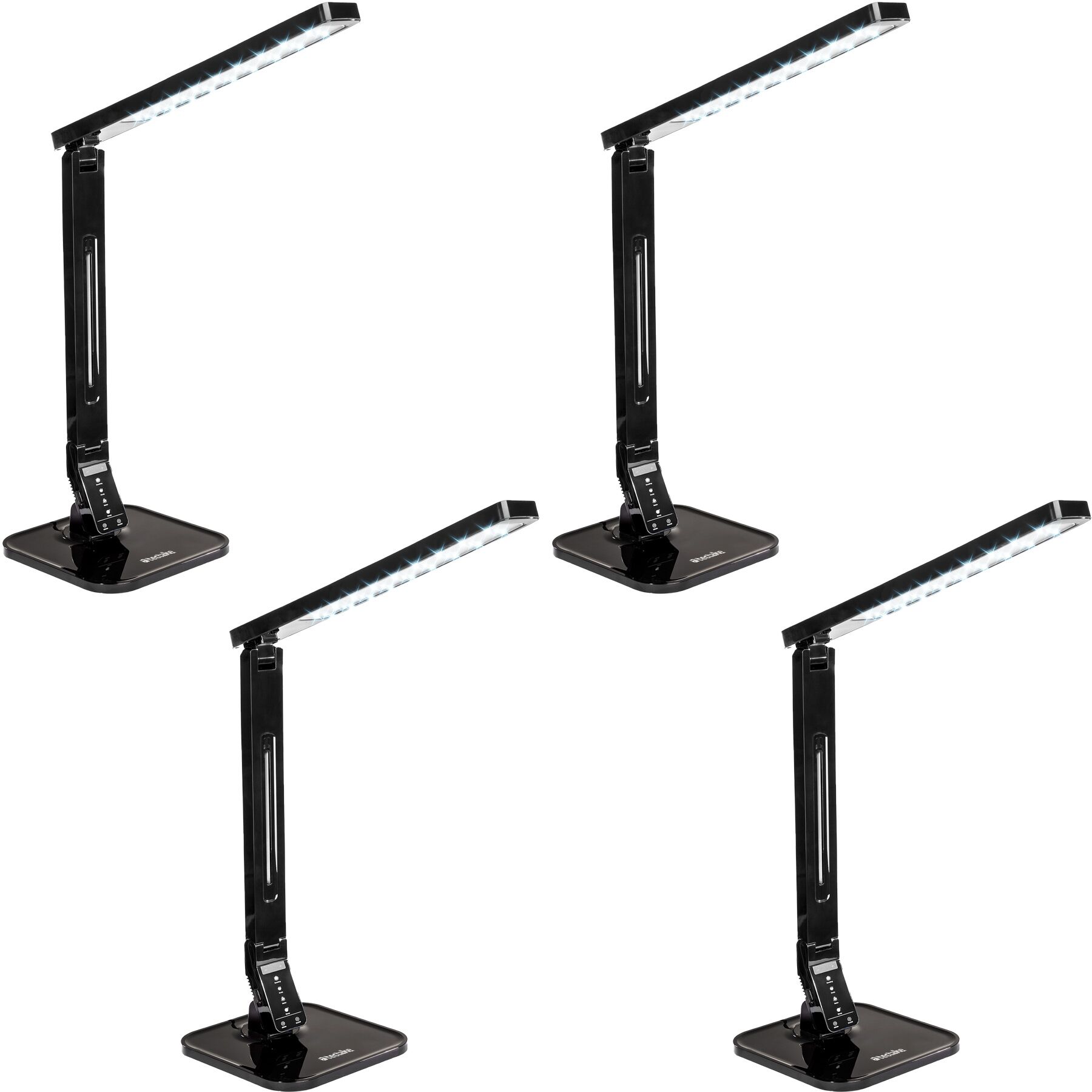 Lampa biurkowa, LED, ściemniana, składana, 14W - Zestaw 4