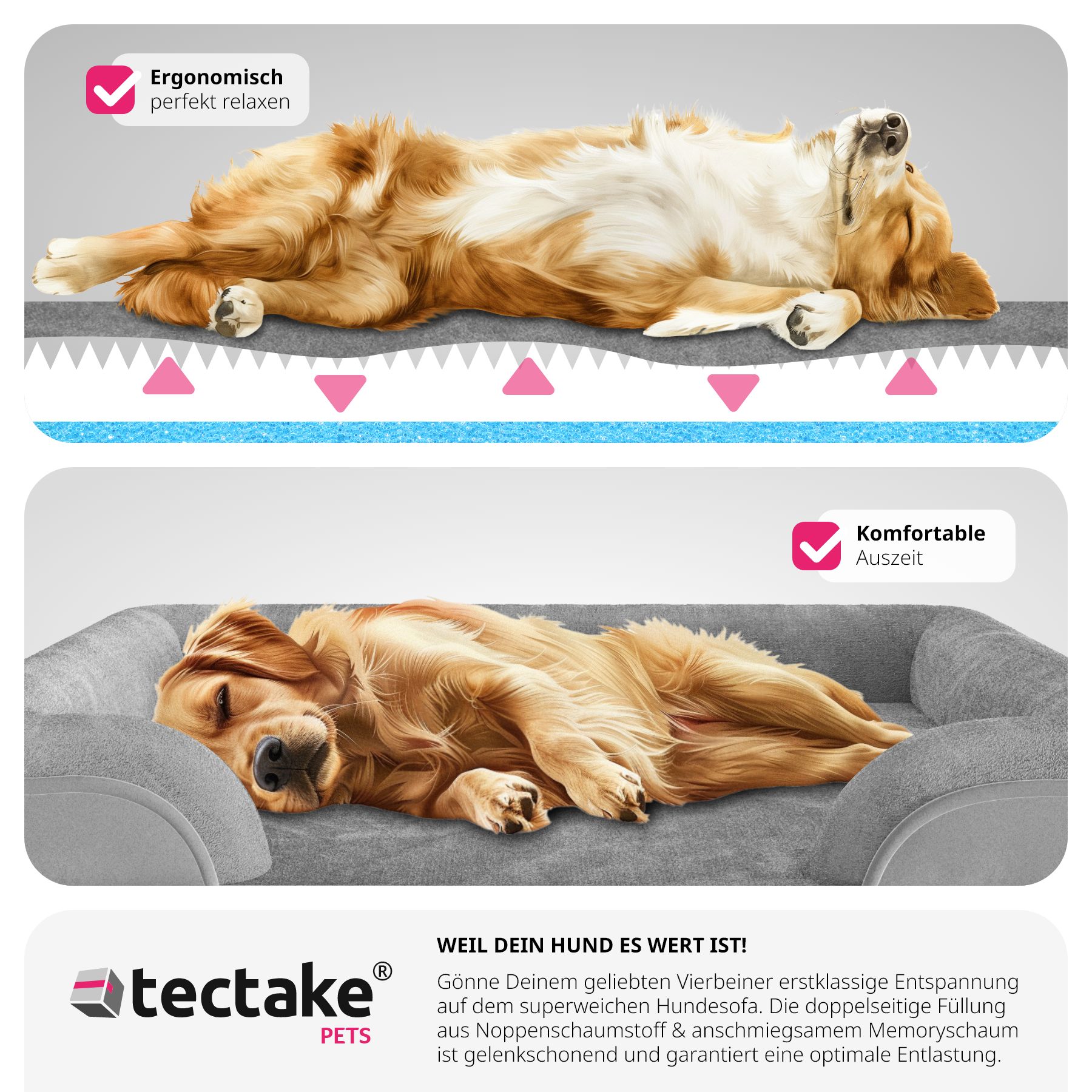 Hundebett Orthopädisch Hundekissen Haustierbett Plüsch Hundesofa Katzenbett Bett