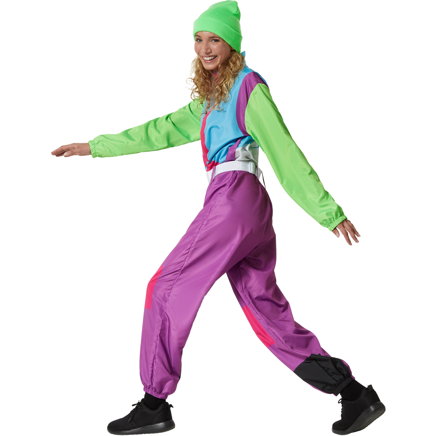 Fancy Dress Costume Women's Retro Ski Suit 80's 90's Dress Up Halloween  Outfit